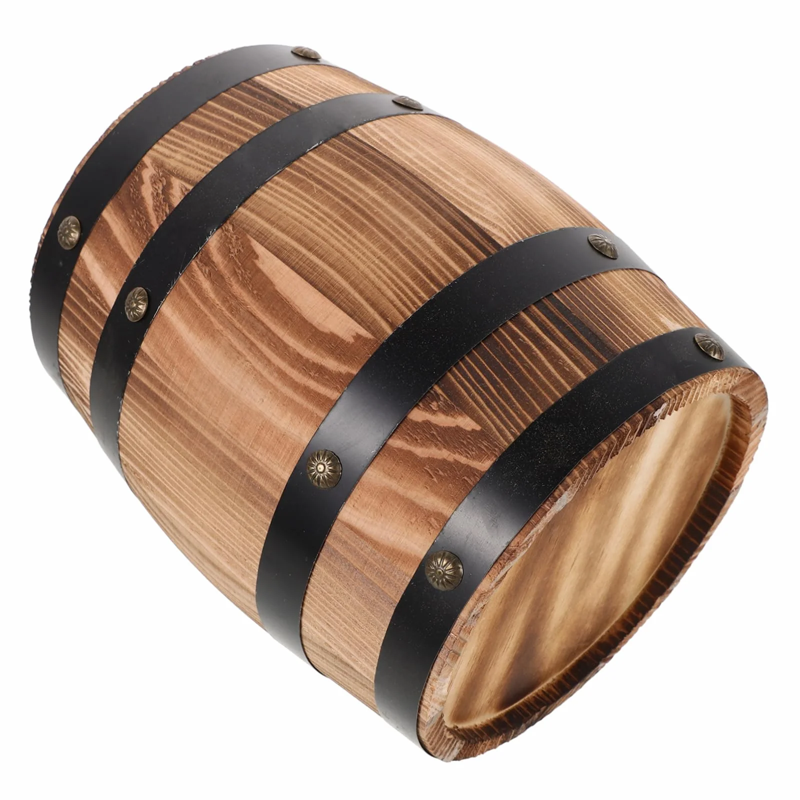 Soporte Rústico de Madera para Utensilios Barril Compacto para Cucharas Tenedores y Palillos Organizador de Cocina Funcional y Duradero