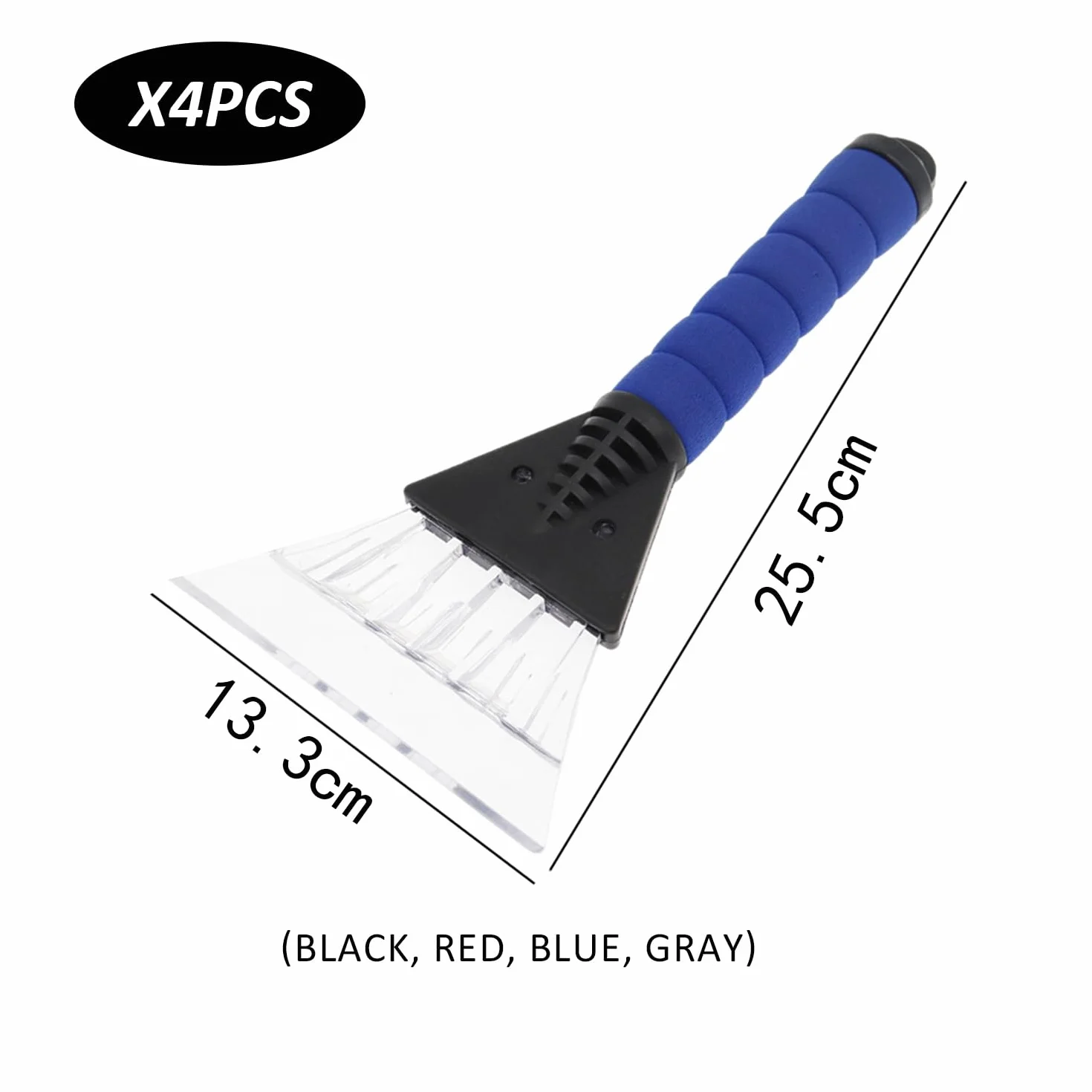 Raspadores de hielo de plástico 4 piezas para congeladores y parabrisas de coches