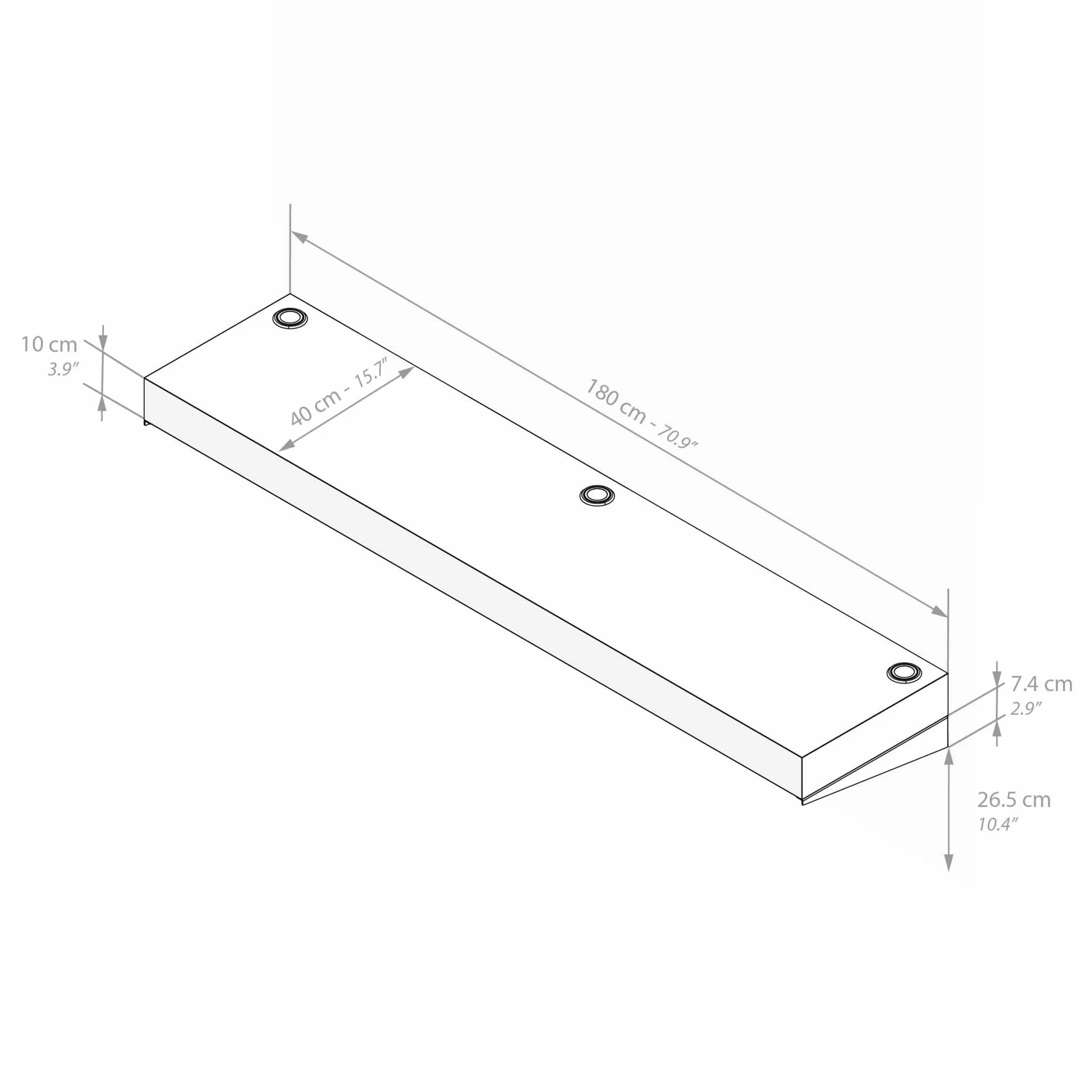 Mobili Fiver, Mueble TV Suspendido Evolution 180x40, Madera Rustica con Cargador inalámbrico, Made In Italy