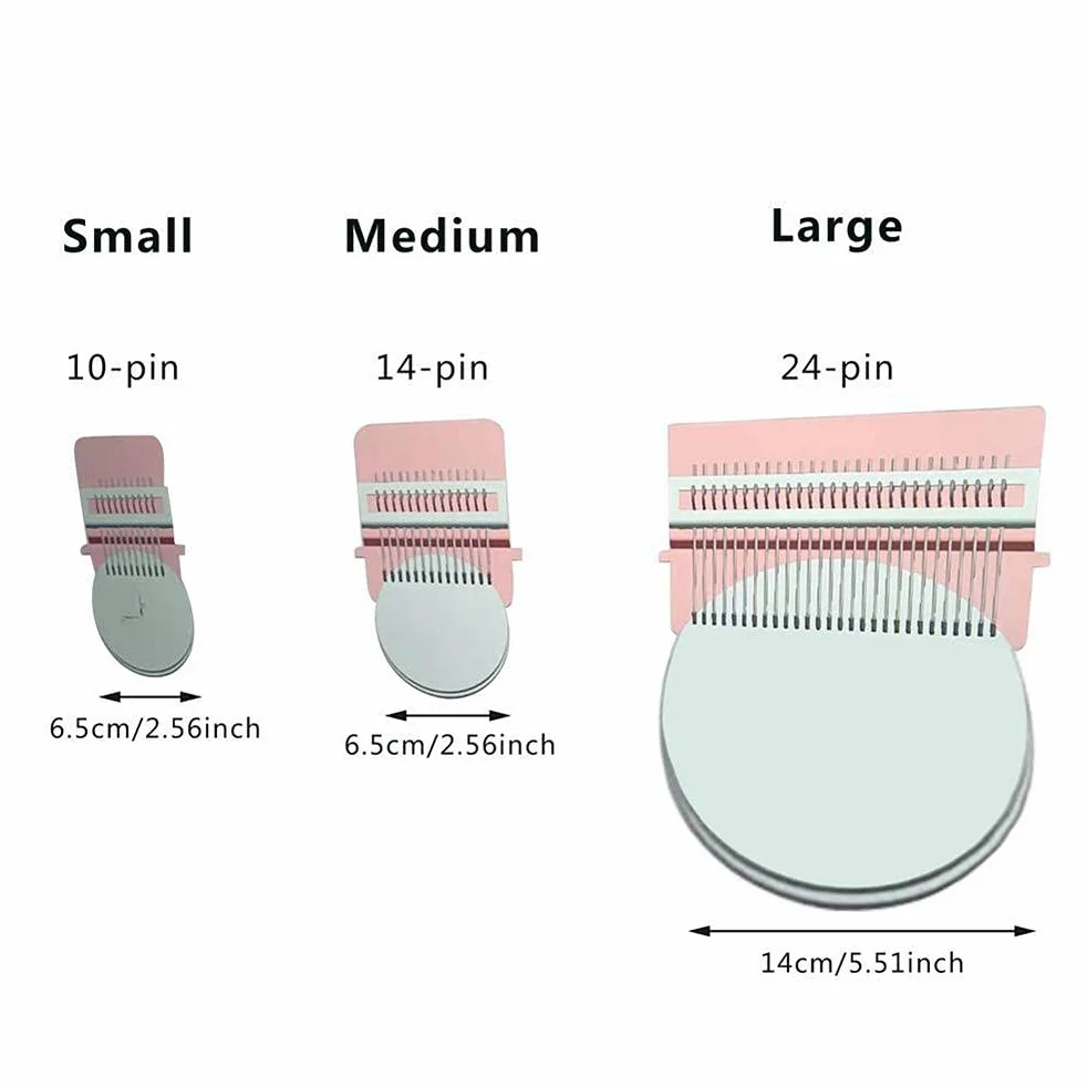 Mini Herramienta de Tejido Tipo Speedweve de Telar de Zurcir, Kit de Telar Pequeño, para Reparar Ropa, Artes de Tejido de Bricolaje, Telar de Remendar Rápidamente Portátil (Pelo