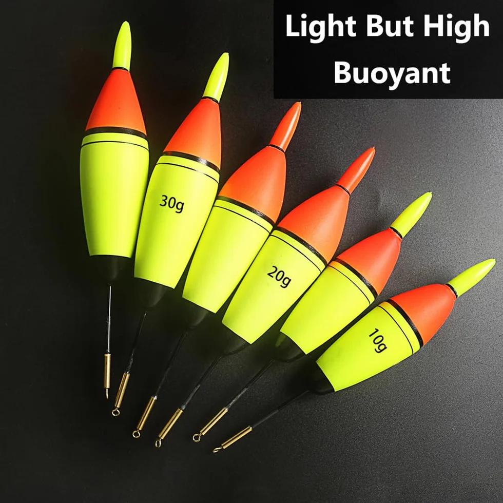 Flotadores de pesca EVA luminosos LED rojo para pesca nocturna 10 g 3 unidades