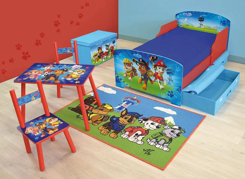 Fun House 712540 Pat 'vigilancia-Baúl para Juguetes Plegable, poliéster, Azul, 55,5 x 34,5 x 34 cm