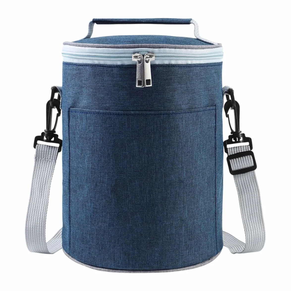 Bolsa Térmica Portátil de Tela Oxford Ligera y Compacta para Almuerzo, Adecuado para Picnic y Comida para Llevar, Diseño Resistente Color Azul Marino