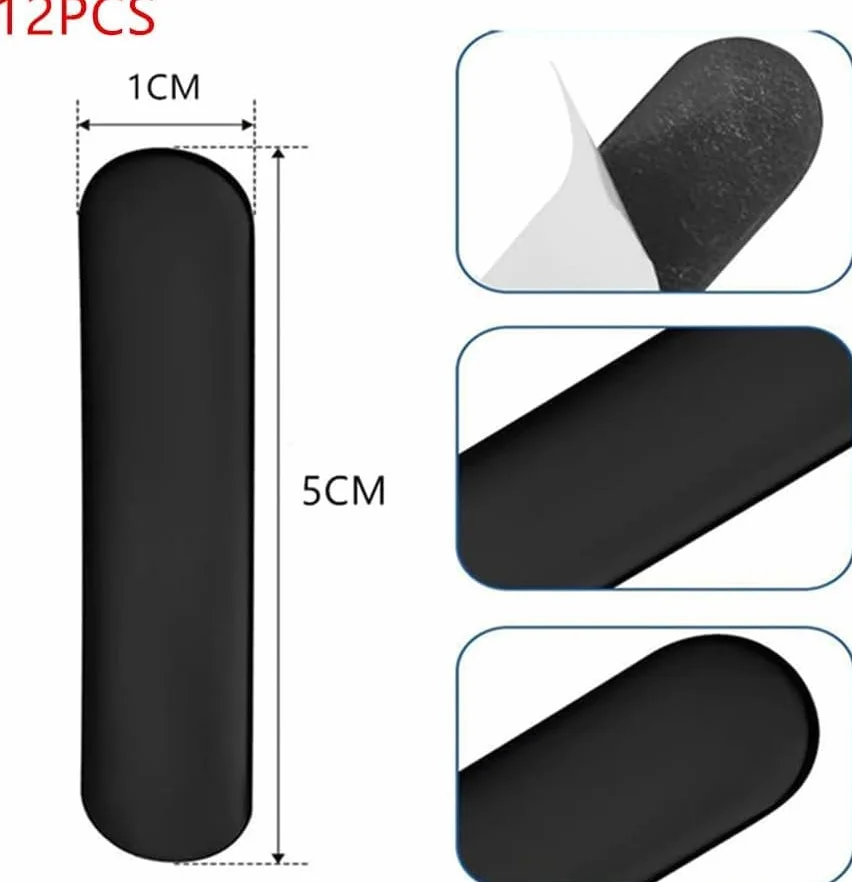 Cinta de plomo para raquetas de tenis, 12 unidades de cinta de plomo para raquetas de benis, aumentar el contrapeso, cinta de plomo autoadhesiva para golf, remo negro, cinta autoadhesiva