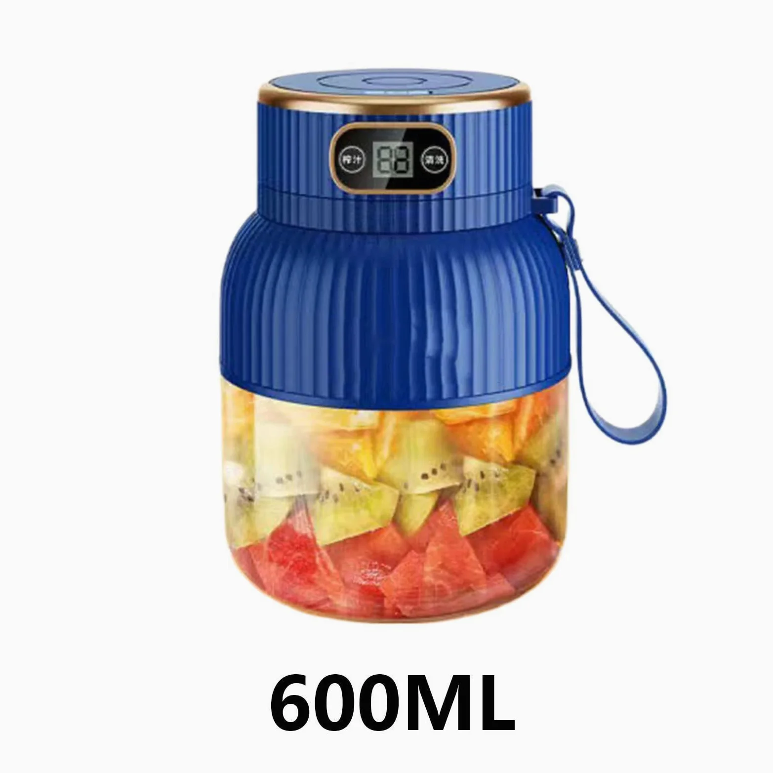 Licuadora exprimidora portátil, licuadora portátil para batidos USB | Mezclador de de frutas Pantalla digital para batidos Smoothies