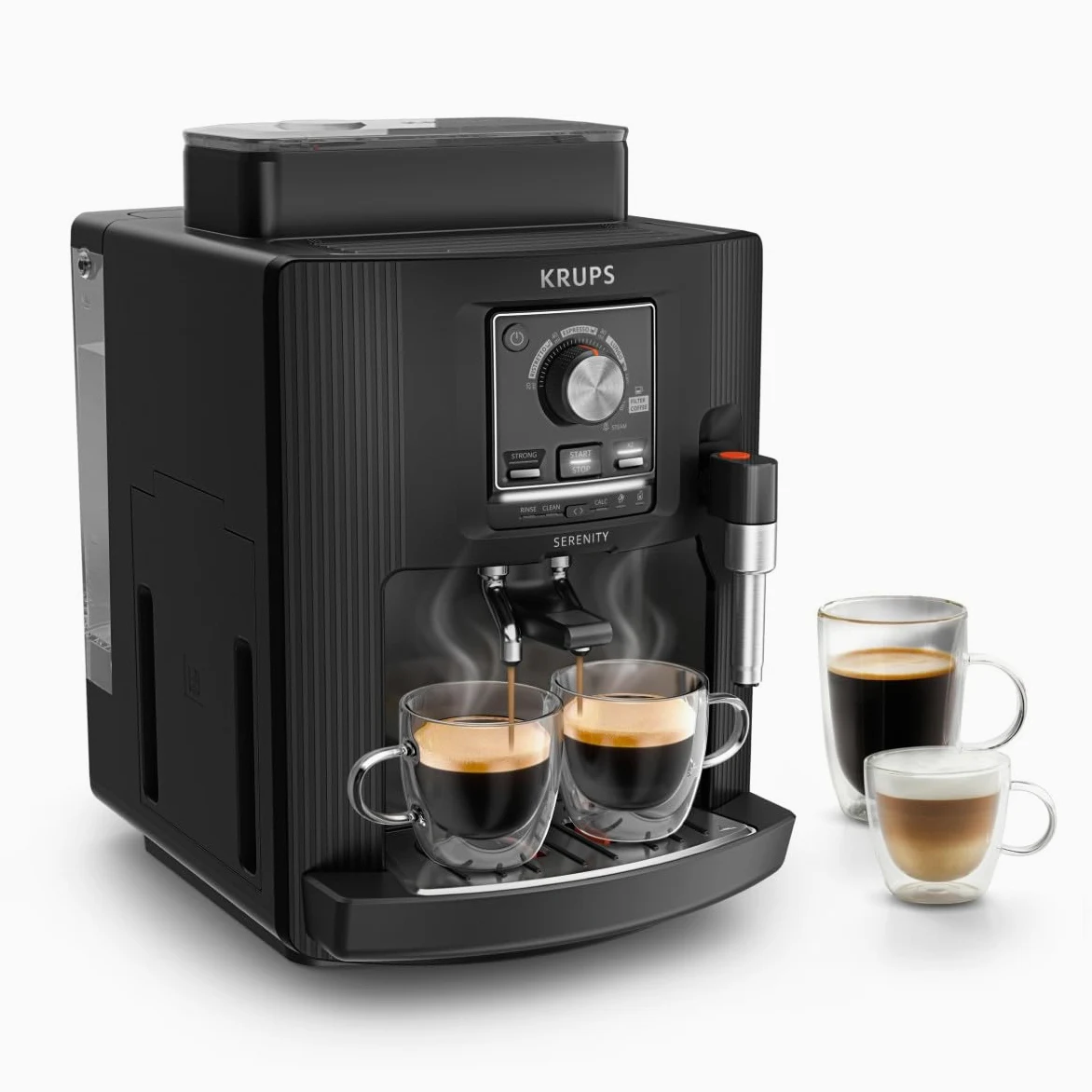 KRUPS Cafetera Serenity 1450W 15 Bar Negra - EA4008E0