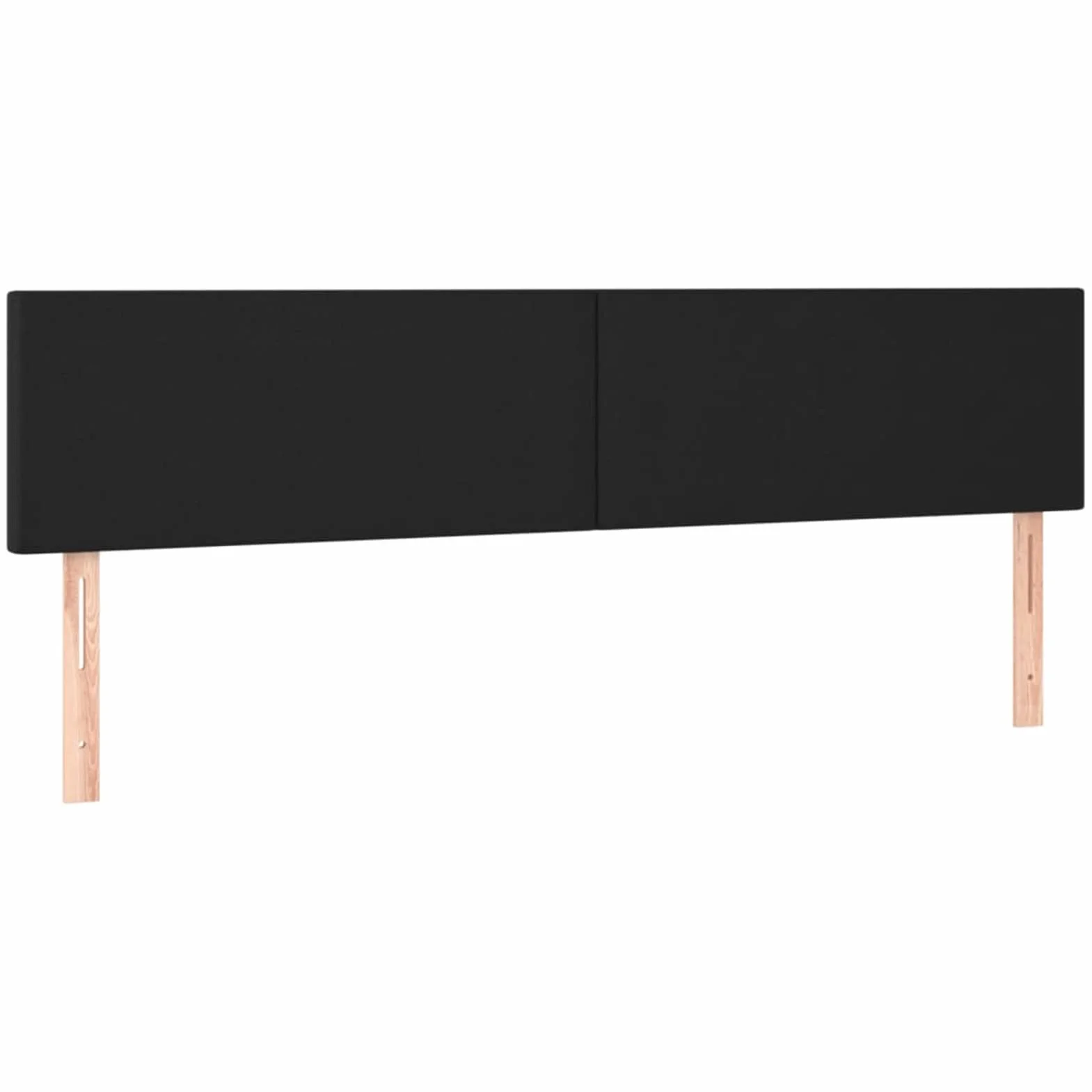 LAPOOH Cabecero con LED, Cabeceros Cama, Cabeceros Moderno, Cabezales Cama, Muebles Habitacion, Mueble Cabecero,Cama Cabeza, Cuero sintético Negro 160x5x78/88 cm