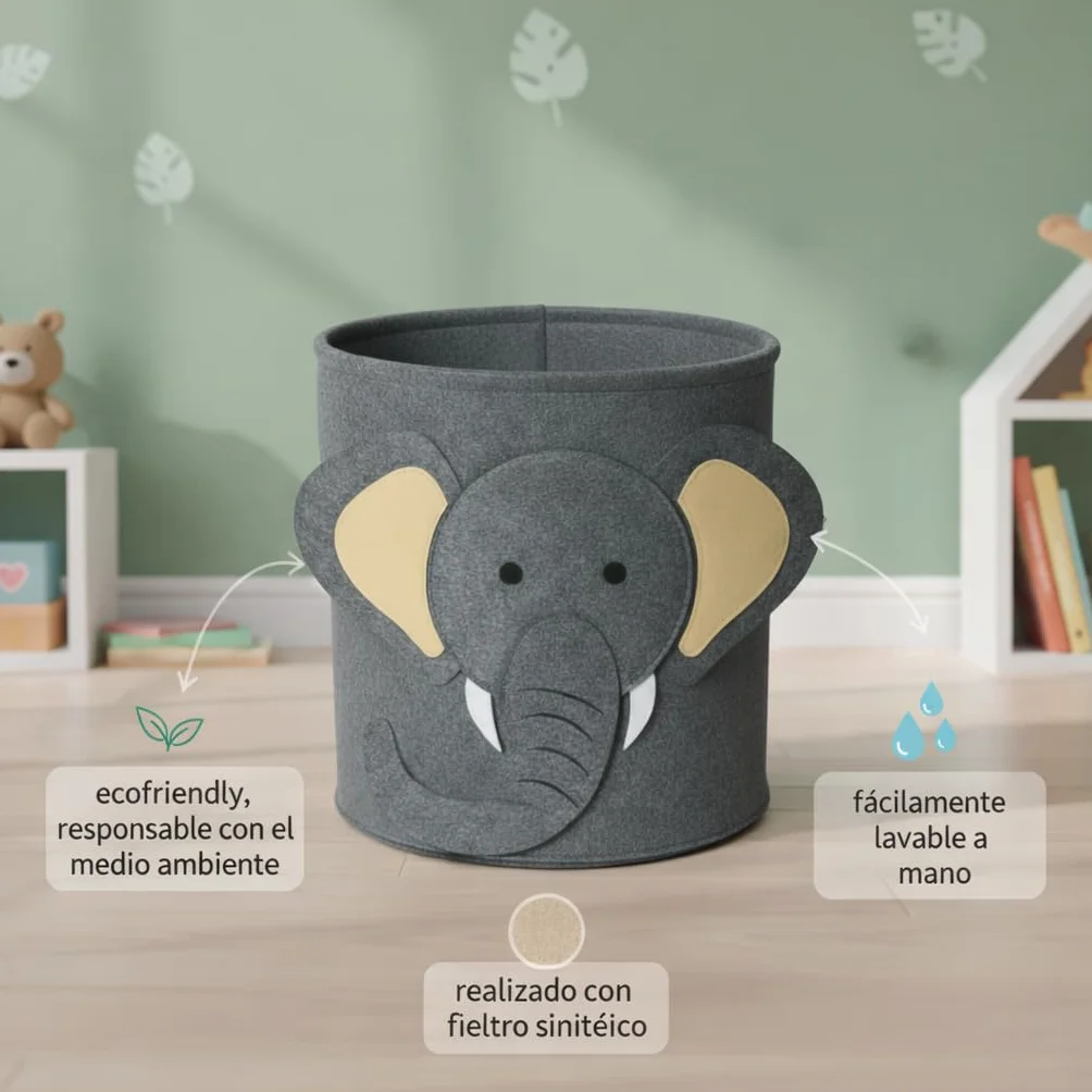 Cesta organizadora para ropa o juguetes 35 x 35 cm infantil bebe