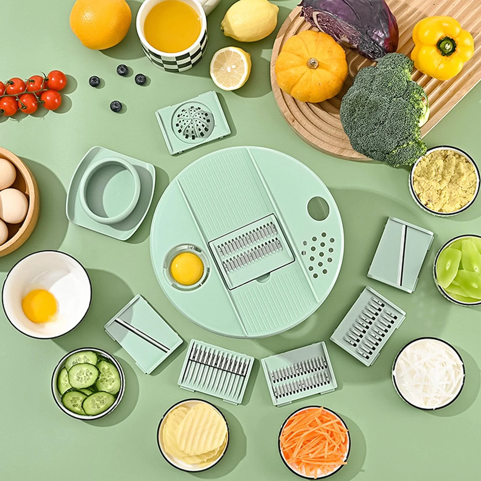 Deshidratador De Ensalada De Verduras Multifuncional Herramienta De Cocina Función De Deshidratación Con Cortadora De Pepino, Patata Y Zanahoria Para La Preparación De Alimentos