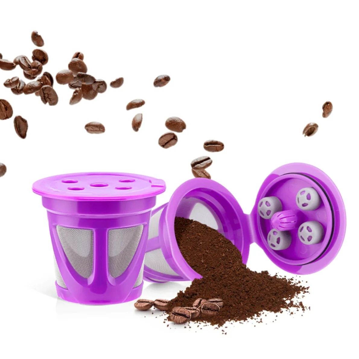 LIFKOME 10piezas De Café Recargables Reutilizables De Filtros De Café Compatibles Accesorios Resistente y De Limpiar