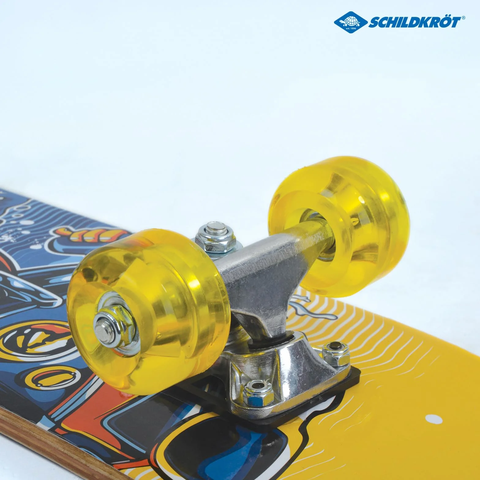 Schildkröt Skateboard Junior 24″ Madera de Arce 60,5×15 cm Ruedas PU 50 mm 608Z Trucks Aluminio Best Surfer