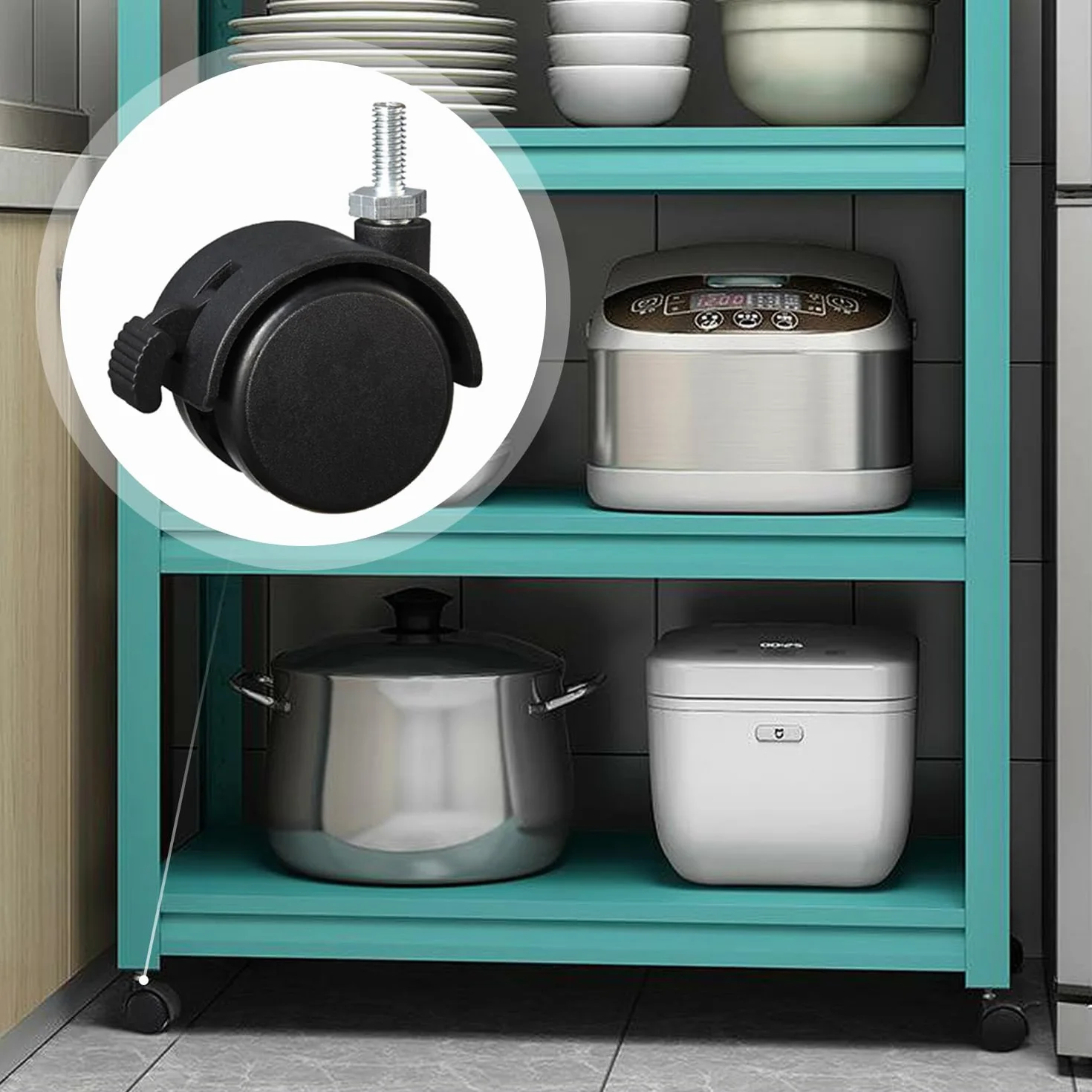Ruedas Para Muebles Con Freno Giratorias Trabajo Pesado 4 Piezas 1 Llave 1 Destornillador
