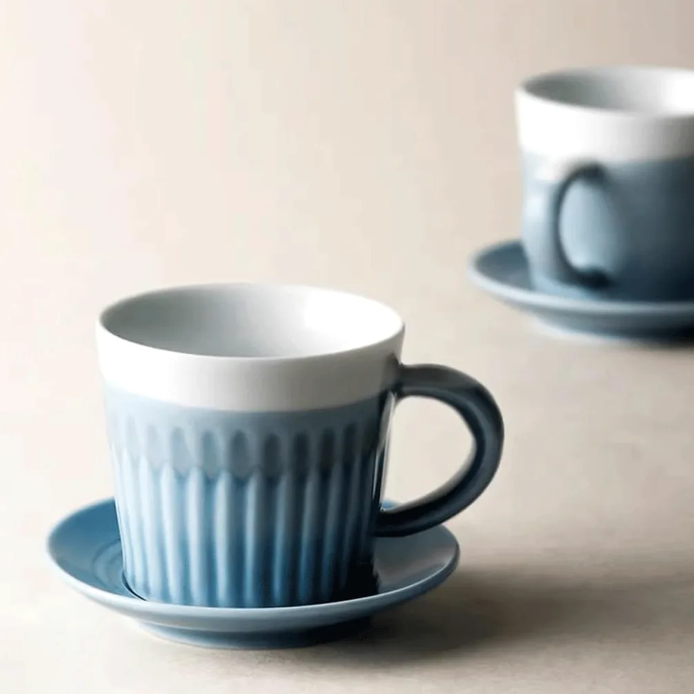 ENGENDER Tazas Cafe Taza De Café Y Platillo Cerámica Simples Hechos A Mano Té La Tarde Individual Mug Cups