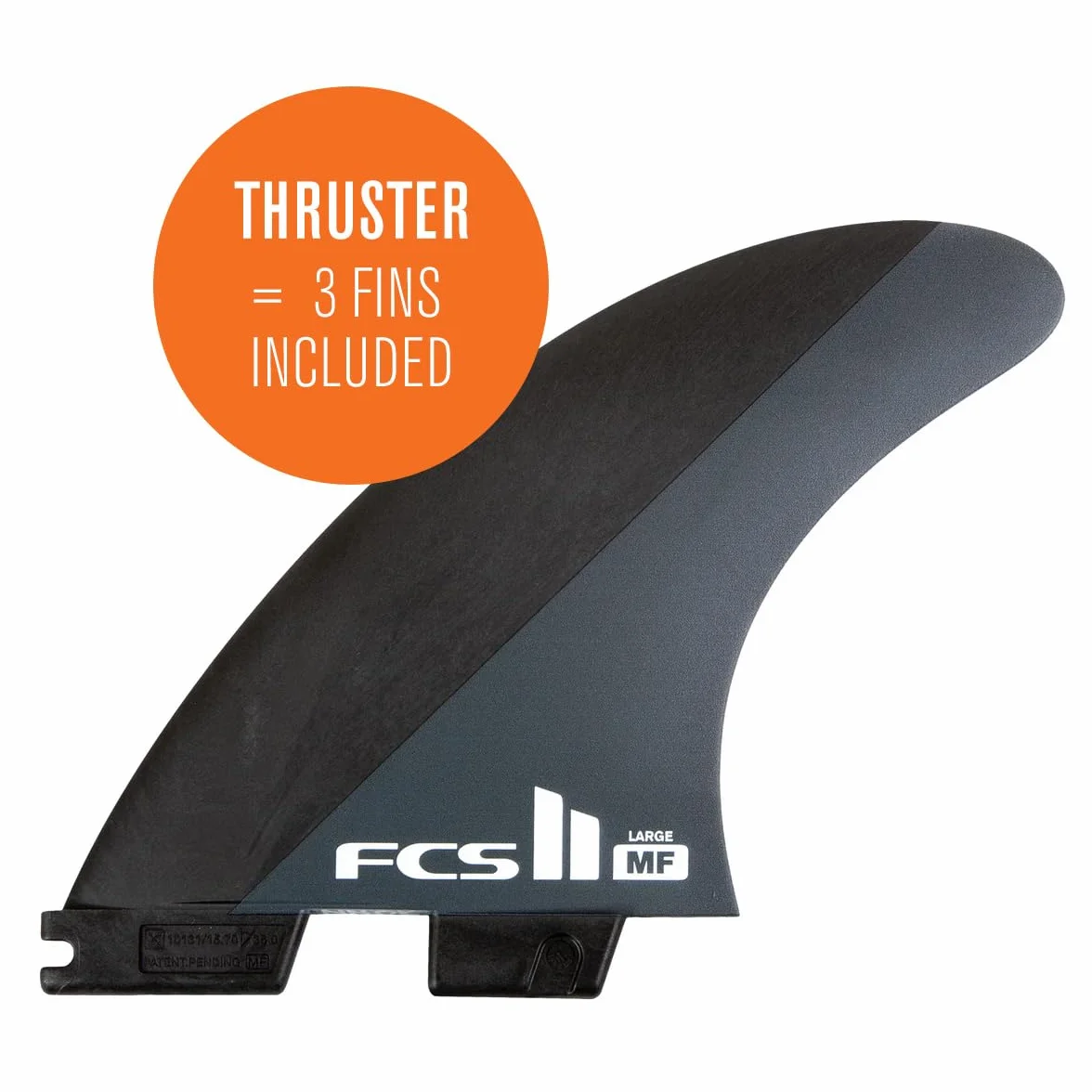 FCS II Mick Fanning Neo Carbon Tri Finnen Set 2024 Black/Charcoal