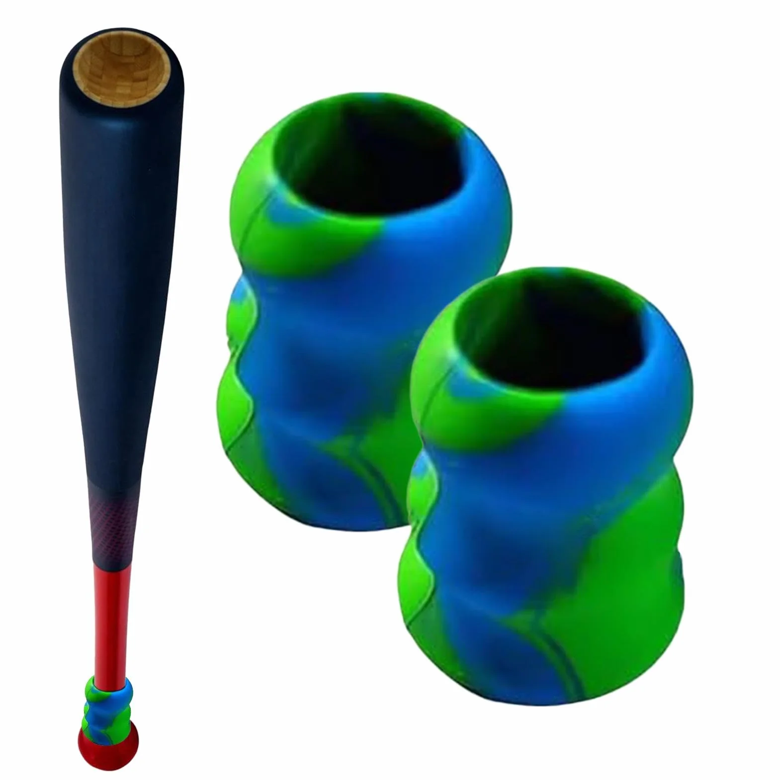Béisbol Grip Wrap 2PC Bat Grips Bat Wrap Batting Grip Reemplazo Mango Protectora Silicona