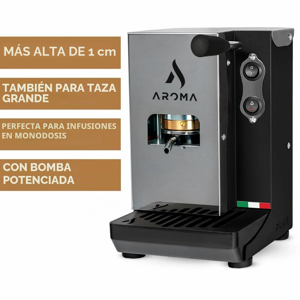 Aroma Plus Basic Macchina da Caff? Cialde 44mm Nero