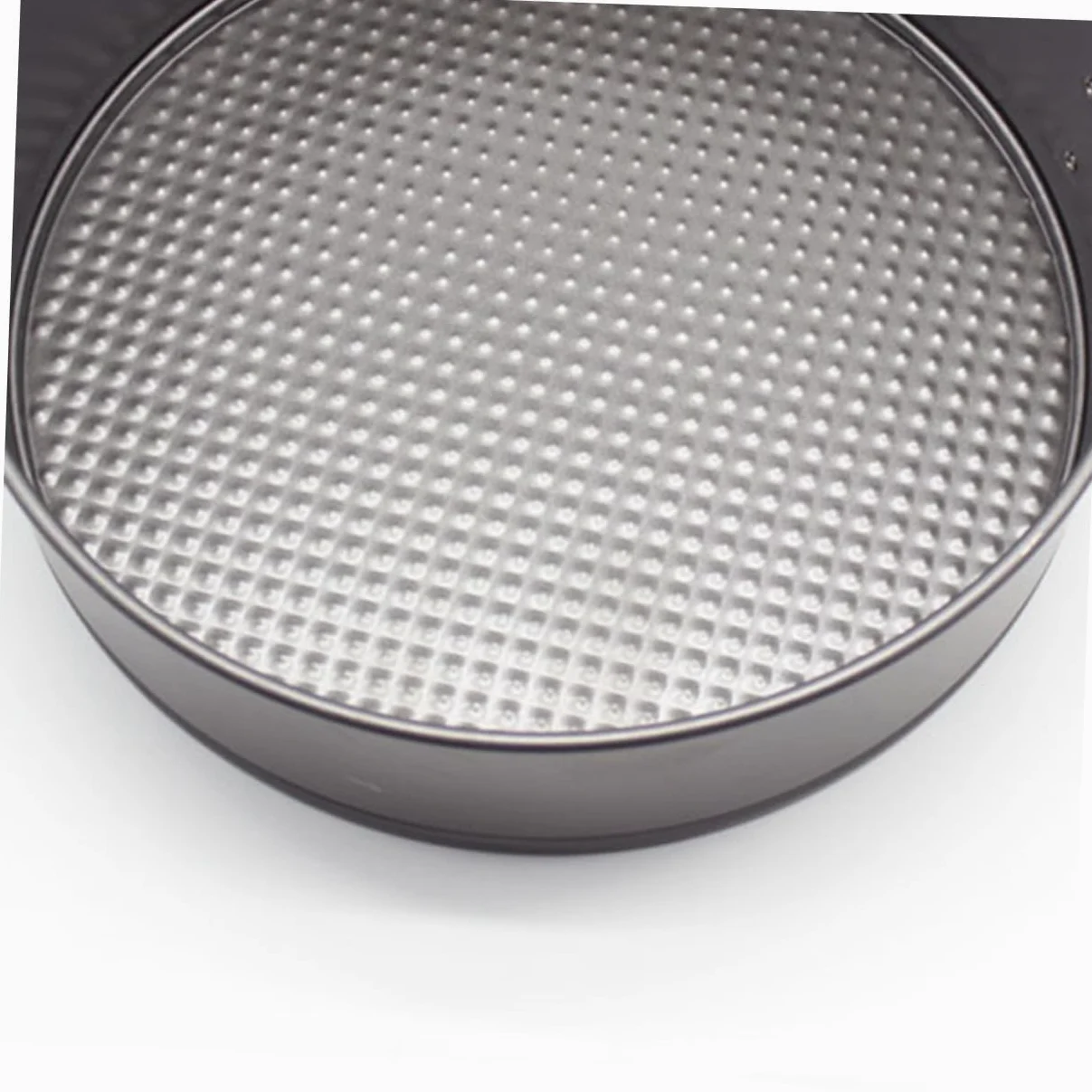Molde Redondo Hebilla para Tartas 6 Piezas de Acero al Carbono | Negro, Fondo en Forma de Panal, Uso en Casa y Fiesta, Apto para Frigorífico
