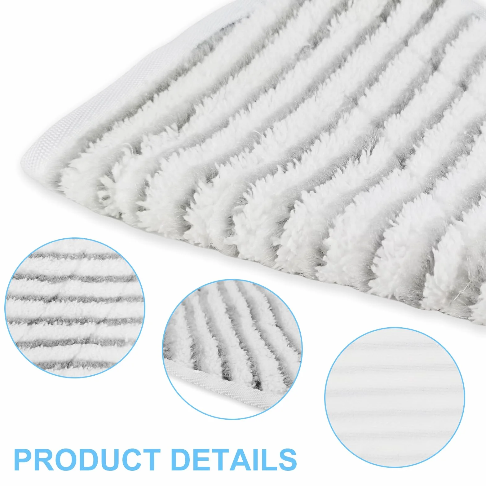 10 Piezas para Vileda Steam Recambio Vapor Kit, Microfibra para Vileda Steam y Limpiador a vapor Vileda Steam Plus Compatibles Repuesto, para Atrapa Fácilmente la Suciedad, Polvo Manchas Sucias