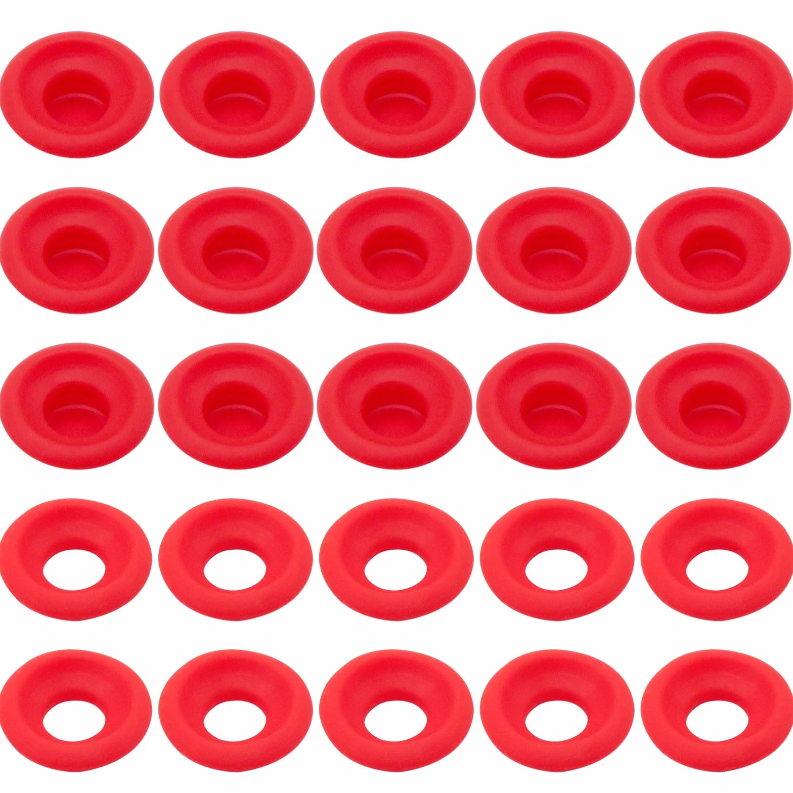 50 piezas juntas de goma de silicona,2 tipos de sellos a prueba de fugas de alta presión para EZ Cap Swing Flip Top Botellas Junta para sellado de botellas de cerveza,cerveza o soda,color rojo