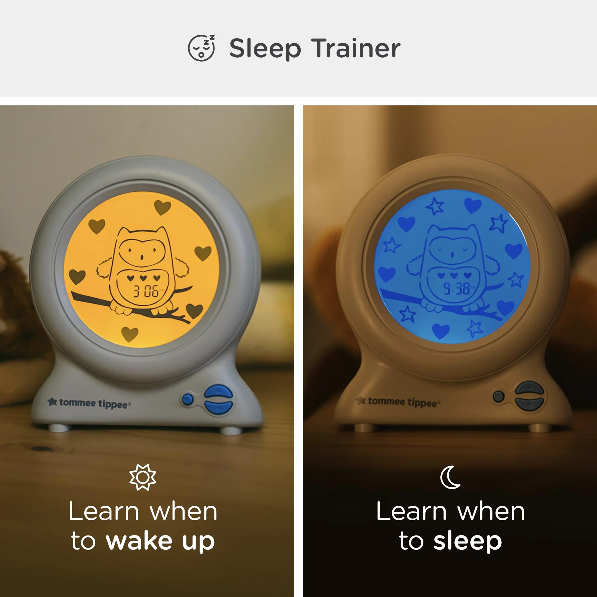 Tommee Tippee Groclock Reloj Despertador Luz Nocturna para Niños USB