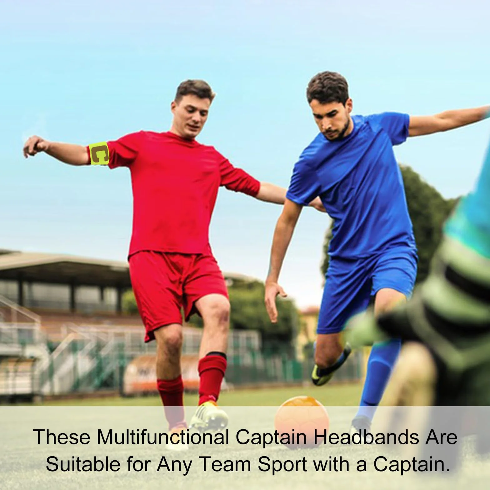 Brazalete de Fútbol Multicolor Ajustable 4 Piezas, Brazalete de Capitán Elástico para Fútbol y Rugby