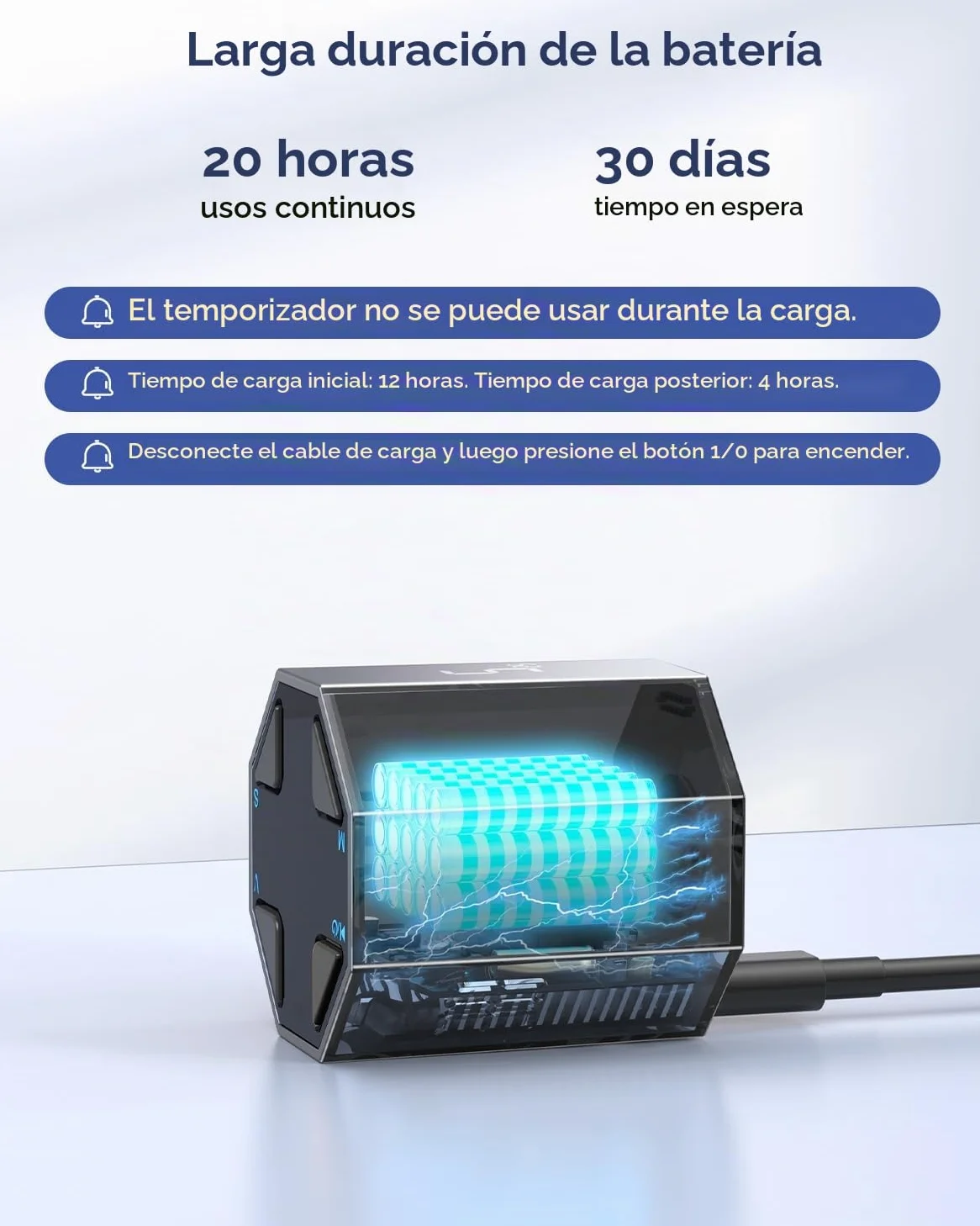 Ticktime T8 Pomodoro Timer para Enfoque, Estudio, Trabajo, Tareas, TDAH | Timer Pomodoro, Flip 3/5/10/15/30/45/60 min Countdown, Timer y Cronómetro, Pantalla Clara, 3 Avisos, Flip Pausa y Reanuda