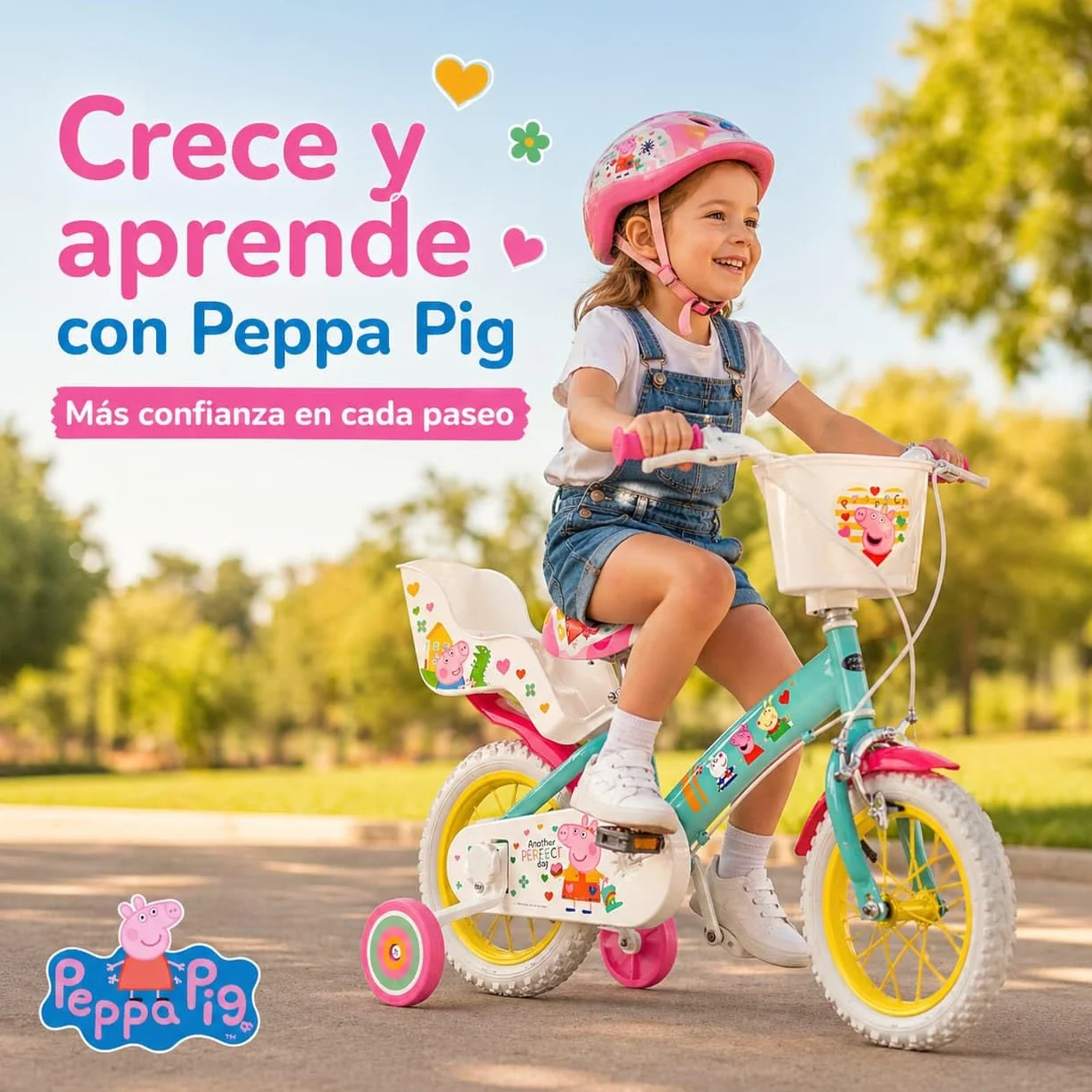 Bicicleta 12" Peppa Pig 3-5 años