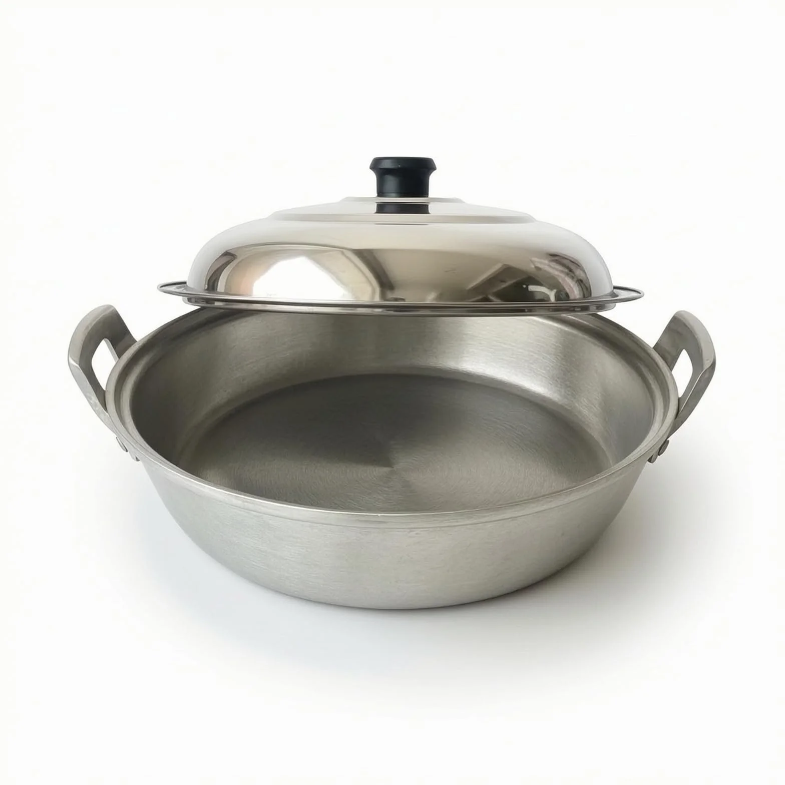 Sartén con Dos sin Revestimiento Sartén con Dobles para Familias, Estufa, 34 Cm, Actualización, 34 Cm, 1.6 Kg, Con Tapa