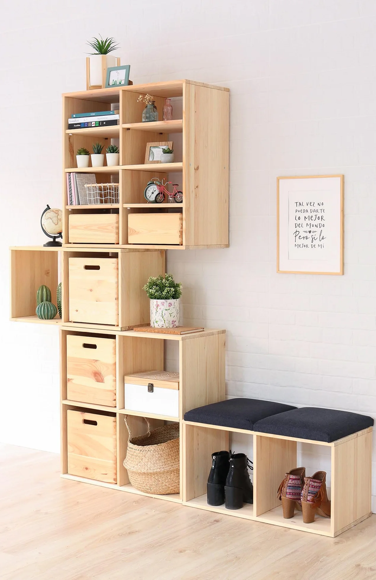 Astigarraga Kit Line Balda Accesorio para Estantería Modular de Cubos Dinamic - 33x31,5 cm