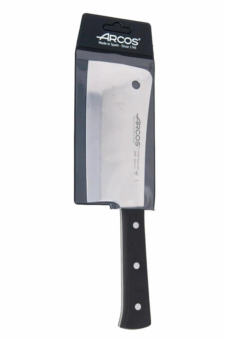 Arcos Cuchillo Carnicero Nitrum Acero Inoxidable 160 mm 477 gr Profesional Deshuesar Mango Ergonómico POM Negro
