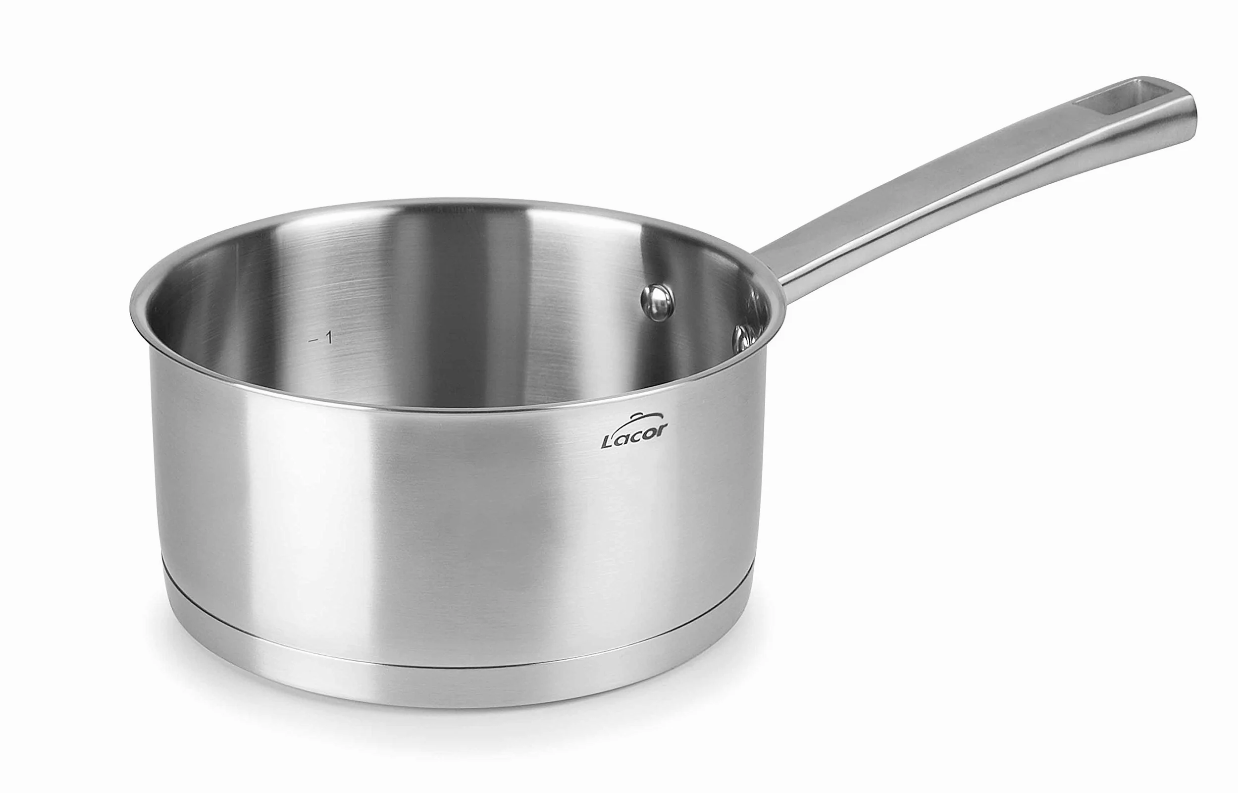 LACOR - Foodie Cazo sin Tapa, Acero Inoxidable, Gris, 20x0.5x13 cm | En acero inoxidable, para un uso práctico y profesional en cocina; ideal para cocina profesional y uso diario en casa