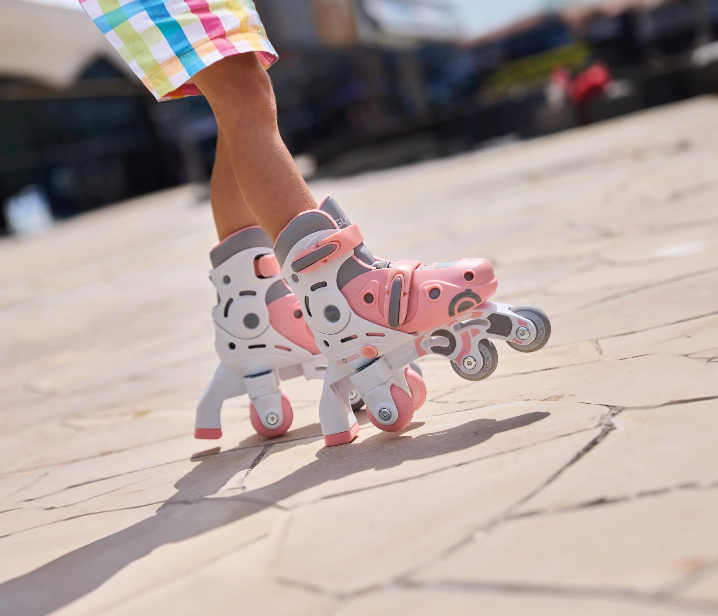 Globber Patines en Línea 2 en 1 Niños Talla 30-33 Rosa Pastel