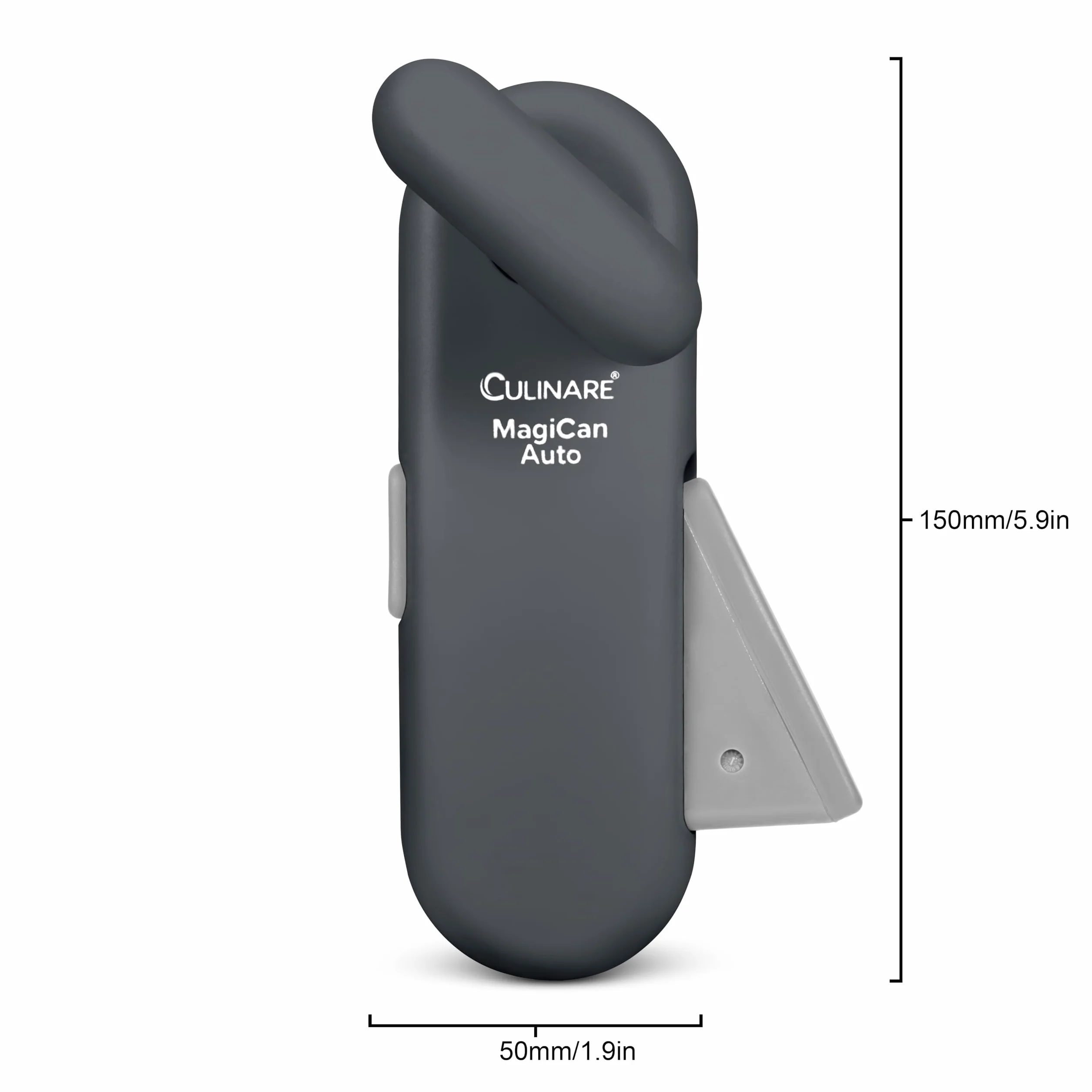 Culinare MagiCan Abrelatas Automático, Gris, Plástico/acero Inoxidable, Manual Con Una Sola Mano Con Abrazadera