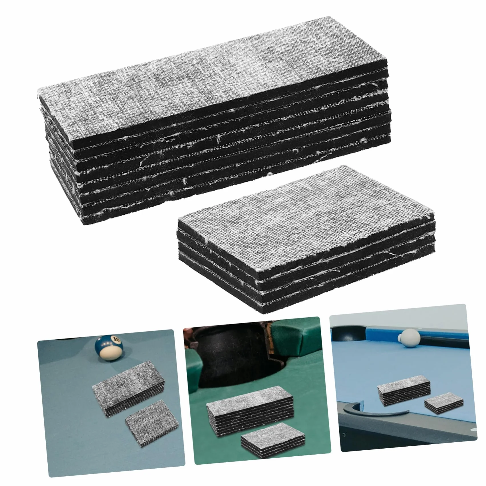 Cojín para Bola 12 Cojines para Mesa de Billar de Goma Protección Integral Accesorios de Billar