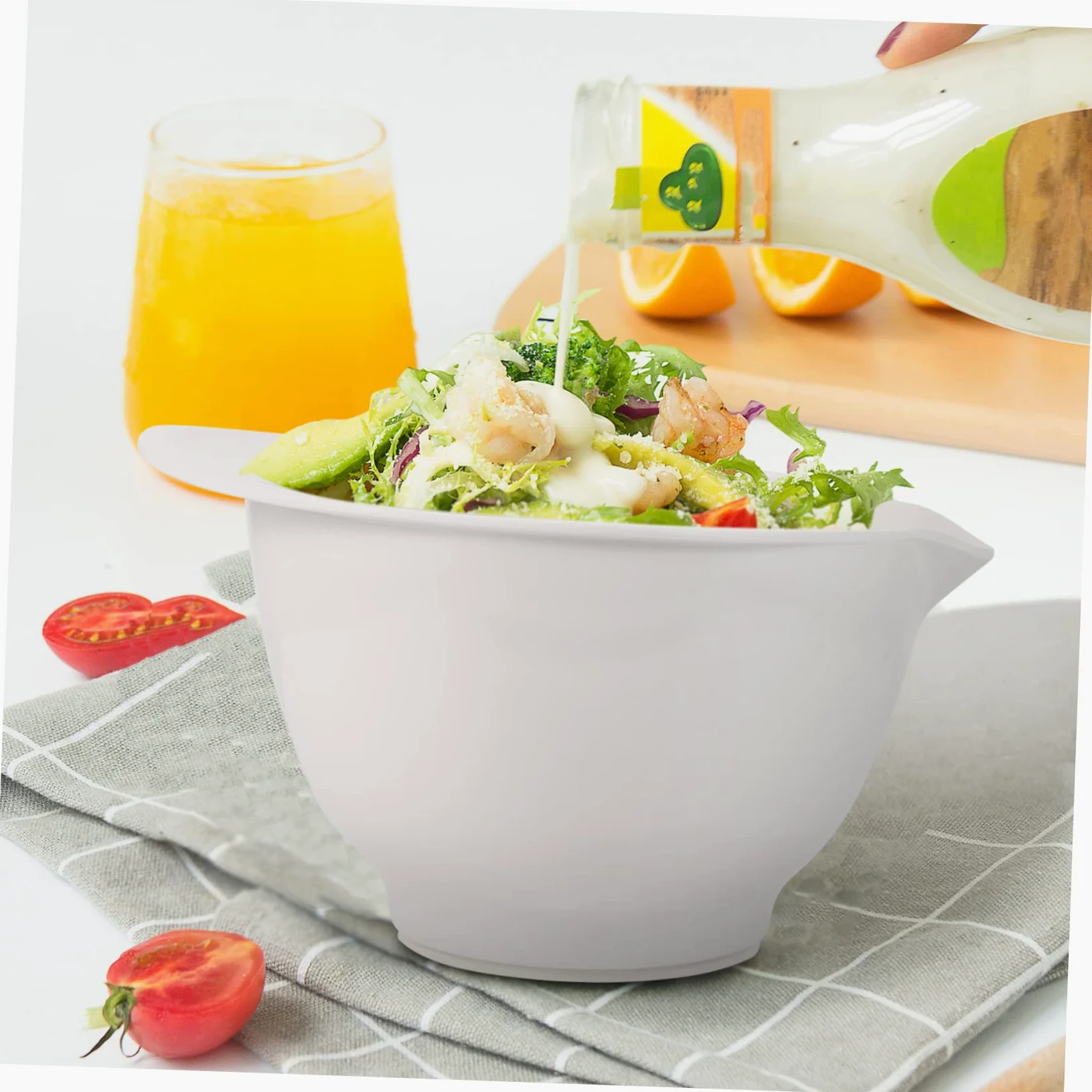 MAGICLULU 1pieza Tazón De Multifuncional Para Hornear y Servir Tazón De Ensalada y Huevos Color Para Cocina y Comidas Diarias