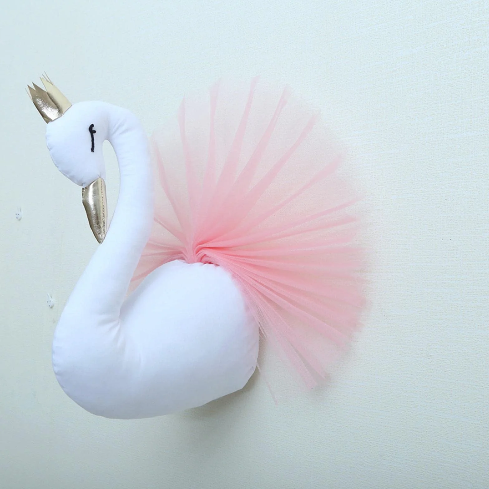 Cabeza Animal Pared Infantil Cisne Decoración Colgar Pared Decoración Habitación Niño Peluches para Los Niños Regalo Cumpleaños