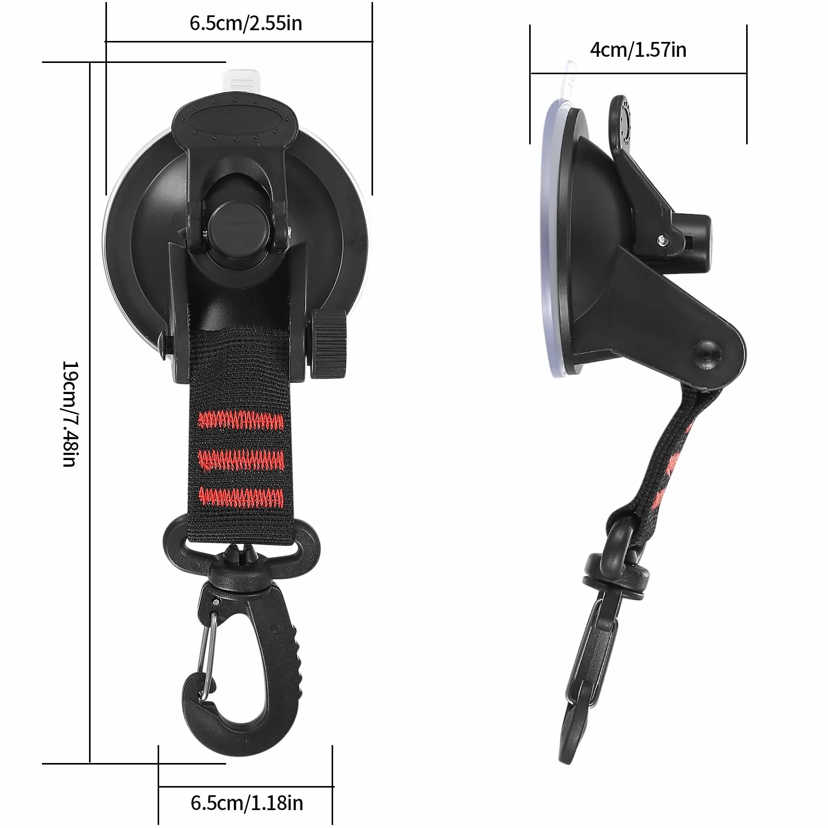 Ganchos de Camping con Ventosa, 4 Piezas, Extra Fuertes, Ancla de Ventosa con Sujeción, Ganchos Multifuncionales para Caravana, Auto, Camping, Hogar, Tienda, Toldo Solar