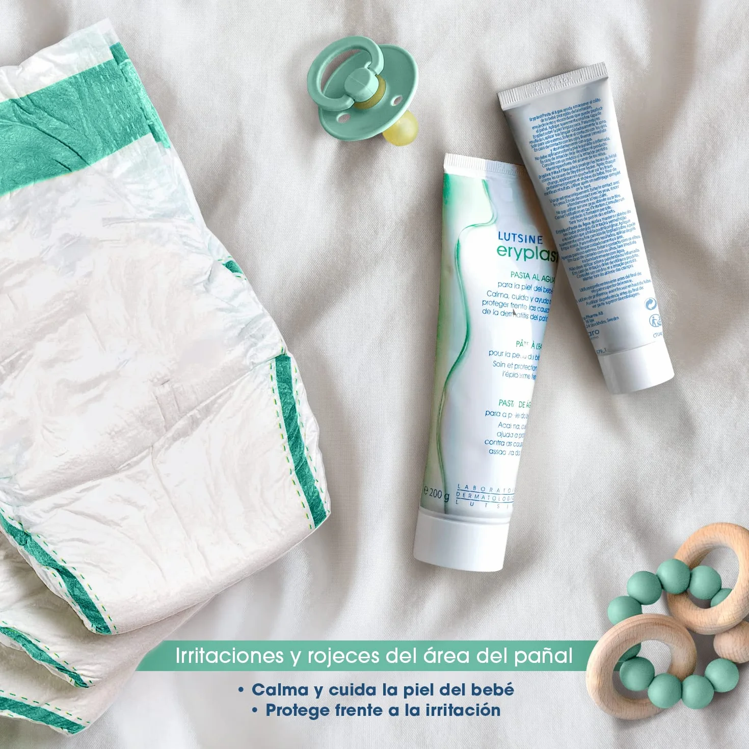 Eryplast Pasta al Agua 75 gr Pomada Protectora Crema de Pañal para Bebé Hipoalergénico Sin Perfume