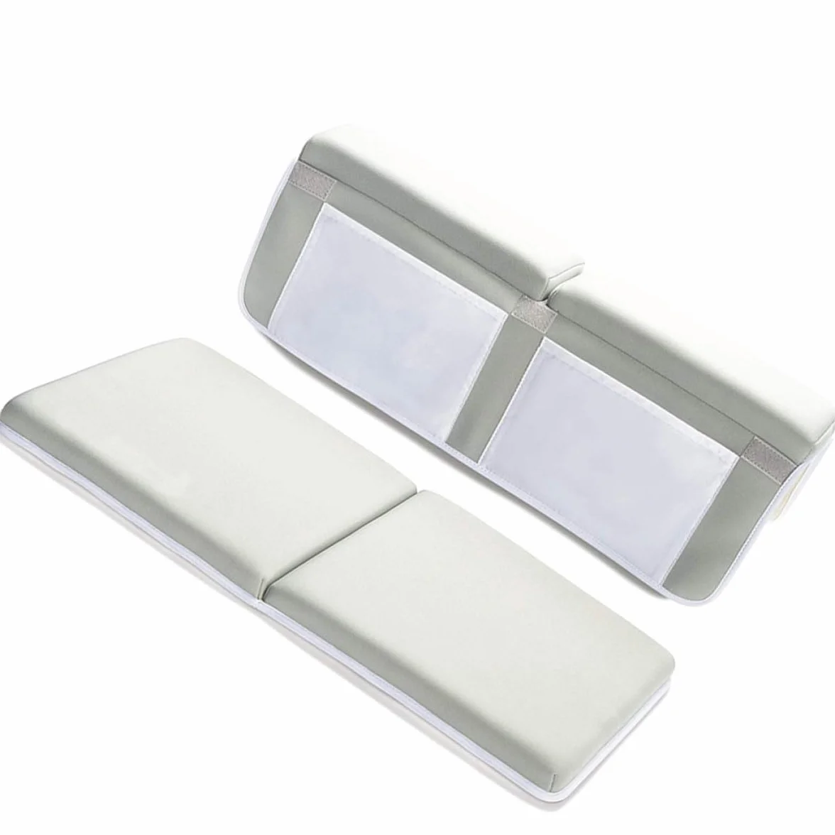 Cojín de baño antideslizante con ventosas, tapete de ducha de espuma EVA gris impermeable, accesorio plegable para bañera para un apoyo de baño seguro y cómodo