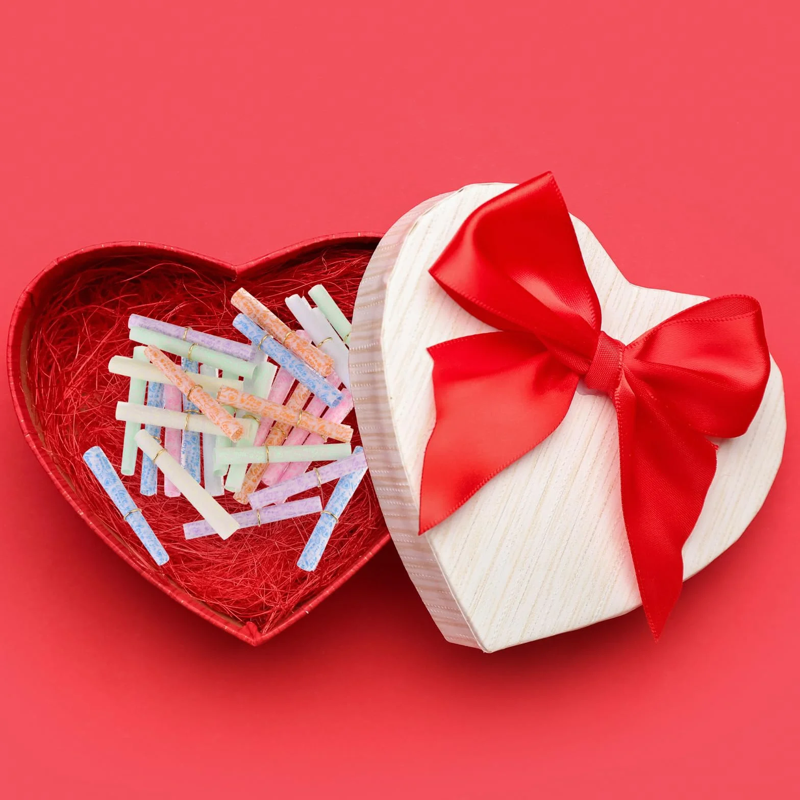 QUARKZMAN 100 pequeñas notas para mensajes de San Valentín y aniversario, tombola suelta para escribir uno mismo, para fiestas de cumpleaños y club, color marrón