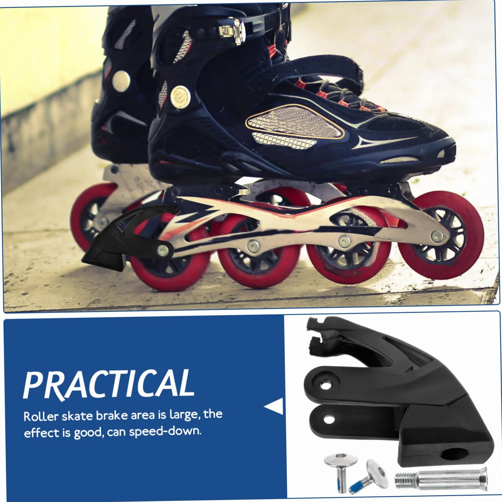 KOMBIUDA Tope de freno universal para patines de ruedas, frenado seguro