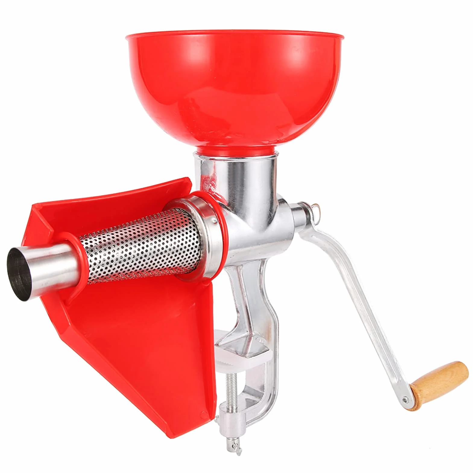 Exprimidor de Tomate de Gran Capacidad, Filtro de Acero Inoxidable, Separador de Cáscara y Semillas