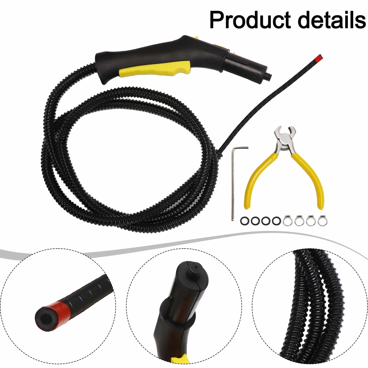 Manguera de repuesto para limpiador de vapor para Karcher SC1 y SC2 SC3 y SC4 modelos 4.322-048.3, accesorios de repuesto de manguera larga para fregona de limpieza del hogar