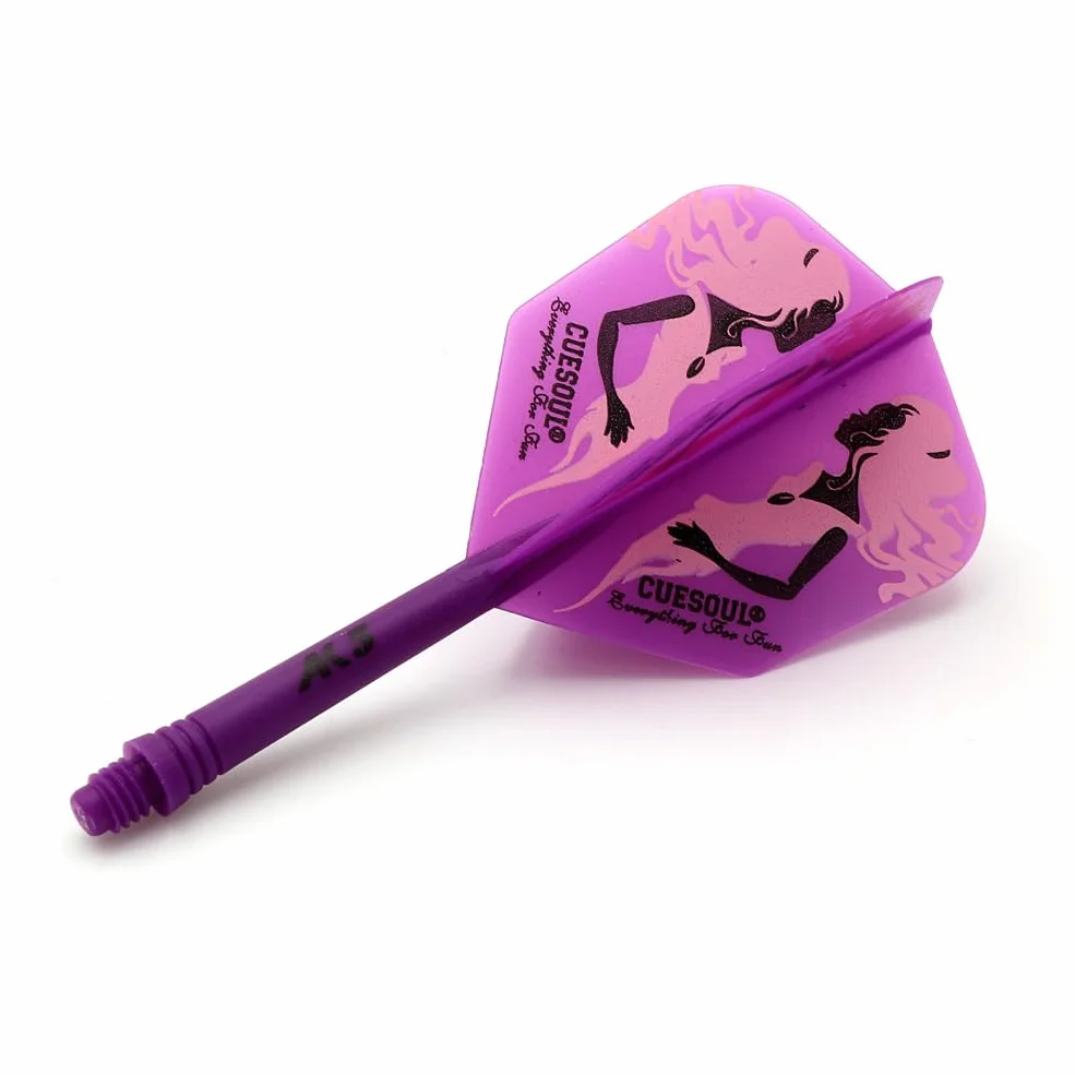 CUESOUL 3 Juegos de Ejes y Plumas para Dardos Integrados, Longitud del Eje para Dardos 21mm/28mm/33mm, con diseño de patrón Exclusivo