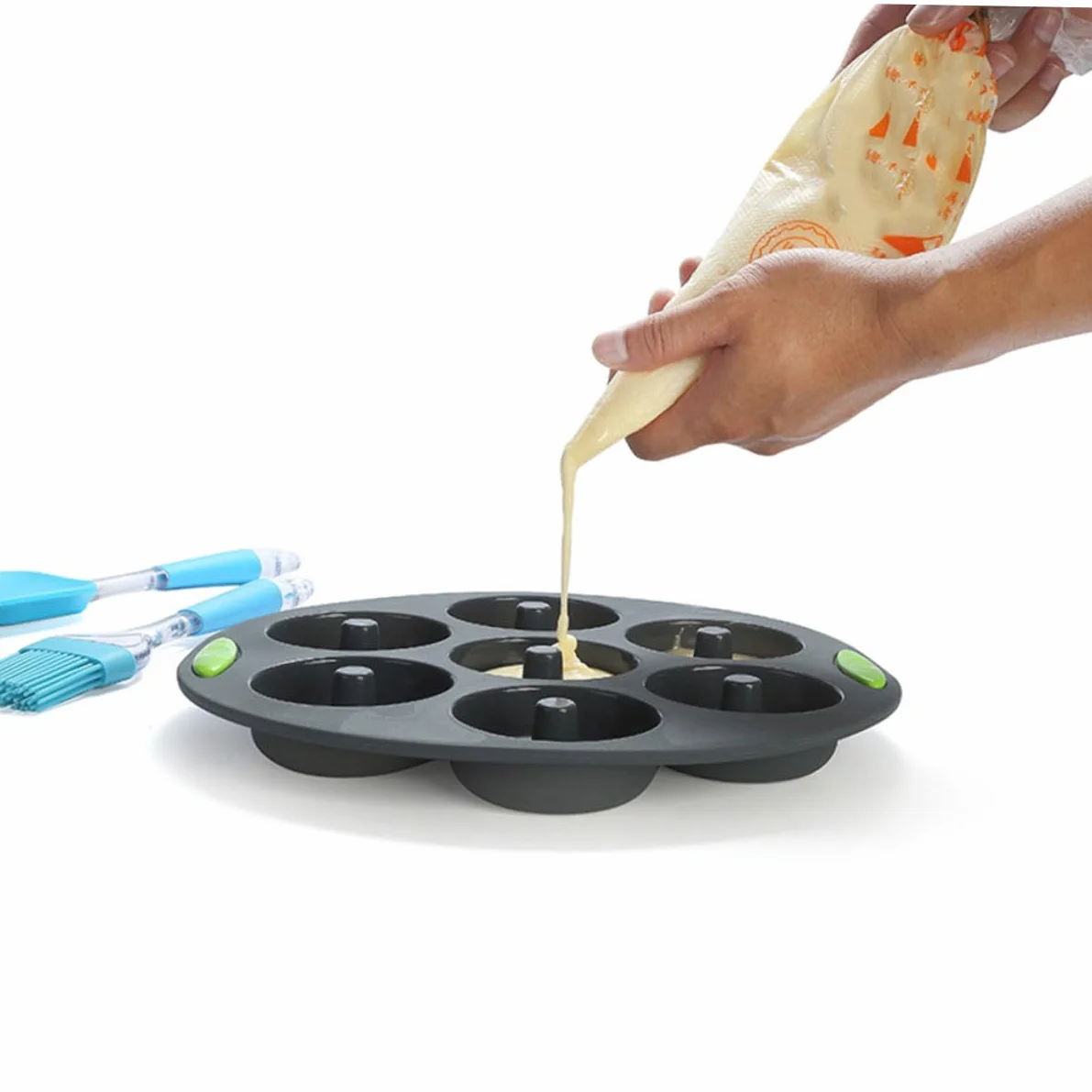 Amosfun Moldes de Silicona Kit de 5 Reutilizables y Fáciles de Limpiar para Hornear Pasteles Ideales para Cocina y Repostería Casera