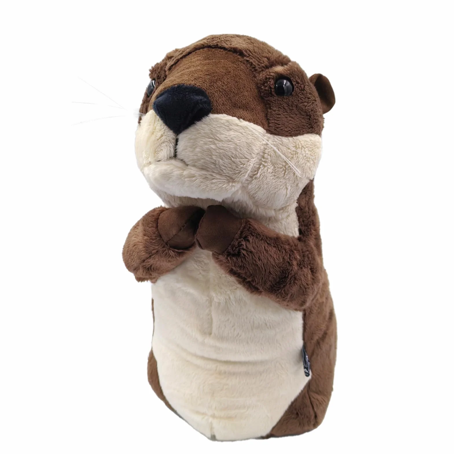 Funda de madera para palo de golf, diseño de nutria marina de felpa
