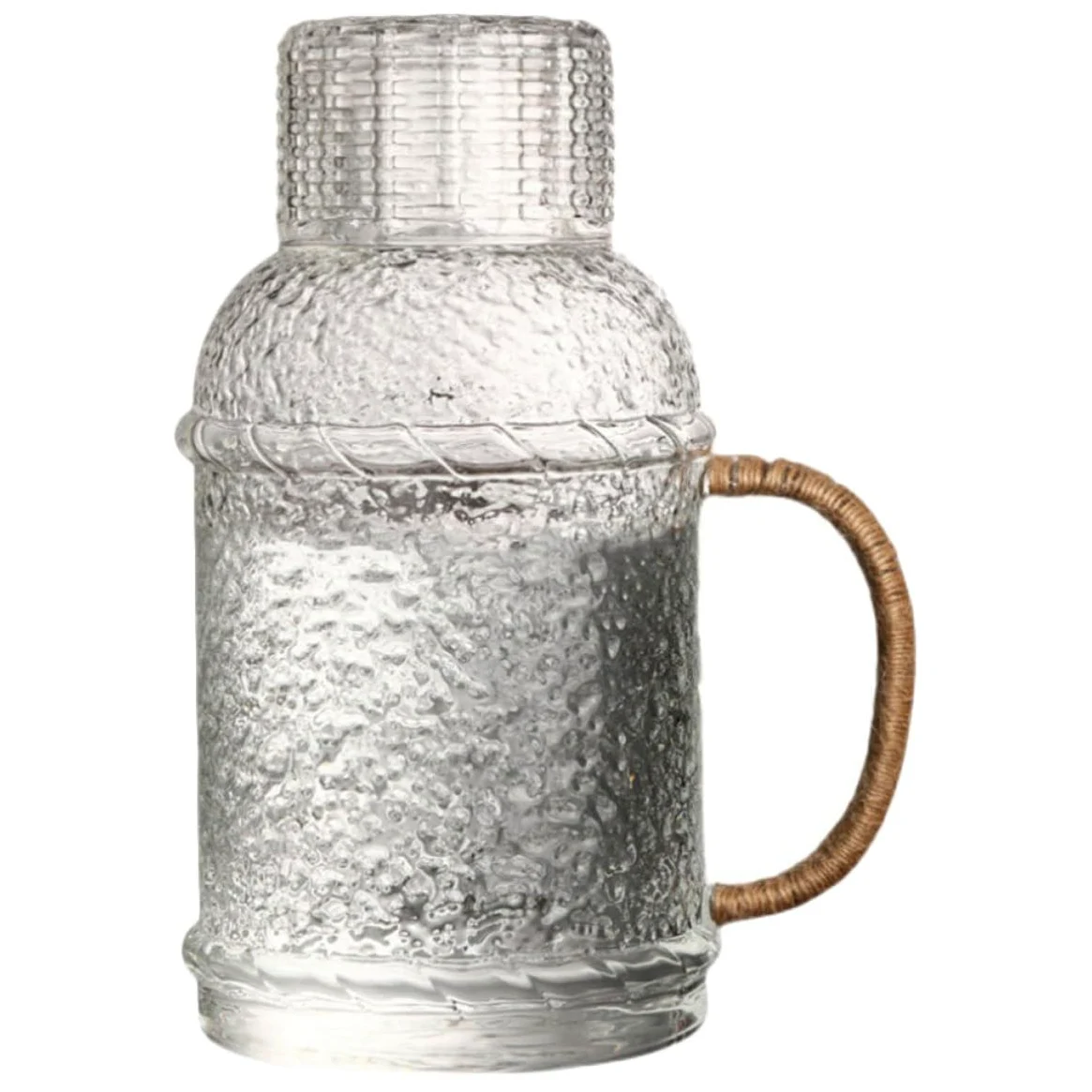 Jarra de Agua Juego de Jarra Hogar Tapa de Vidrio Resistente Capacidad de 2l Adecuado para Fiestas y Uso Doméstico para Fiestas y Uso Doméstico