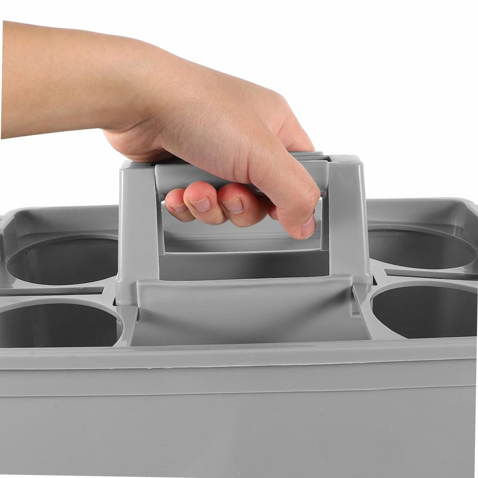 PRETYZOOM Cesta para Organización Ergonómica Compartimentos Separados Limpieza de Plástico Asa y Transporte Cómodo Hogar o Hotel