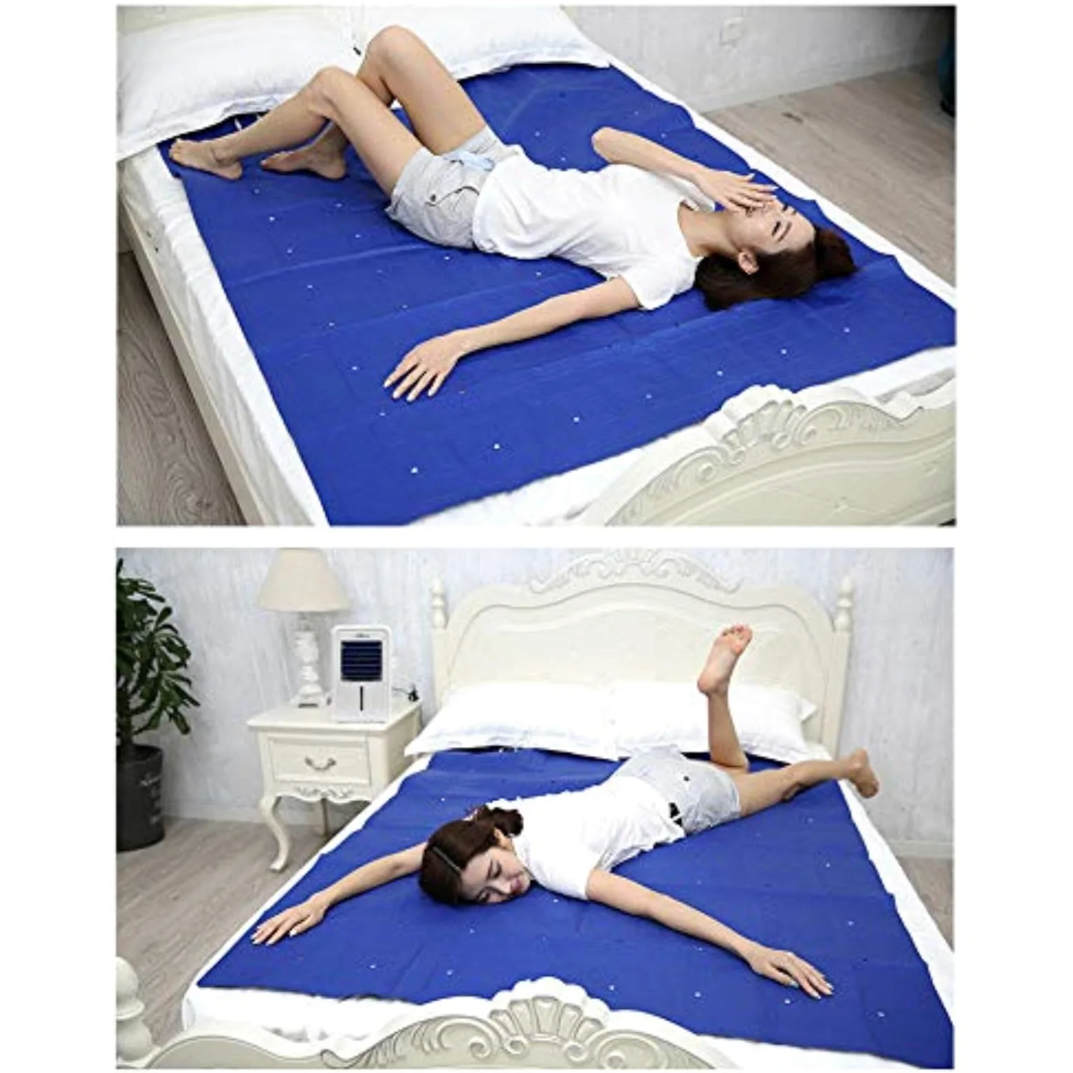 Almohadilla de colchón de enfriamiento silencioso para los que duermen calientes, refrigerador de cama de agua con control remoto, sistema de enfriamiento de cama de poco ruido para comodidad de sueño