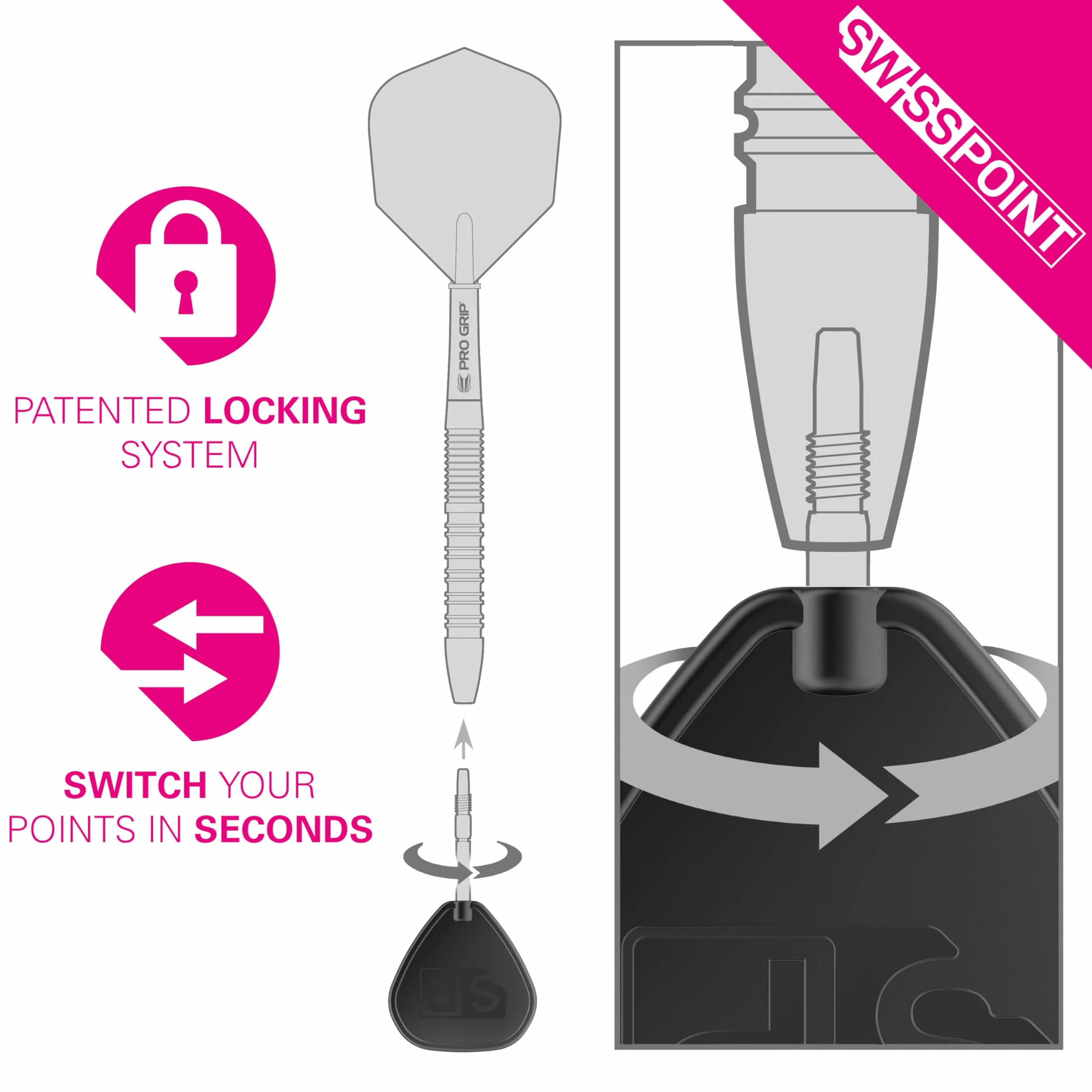 Target Darts Swiss Point Grid Puntas de dardo